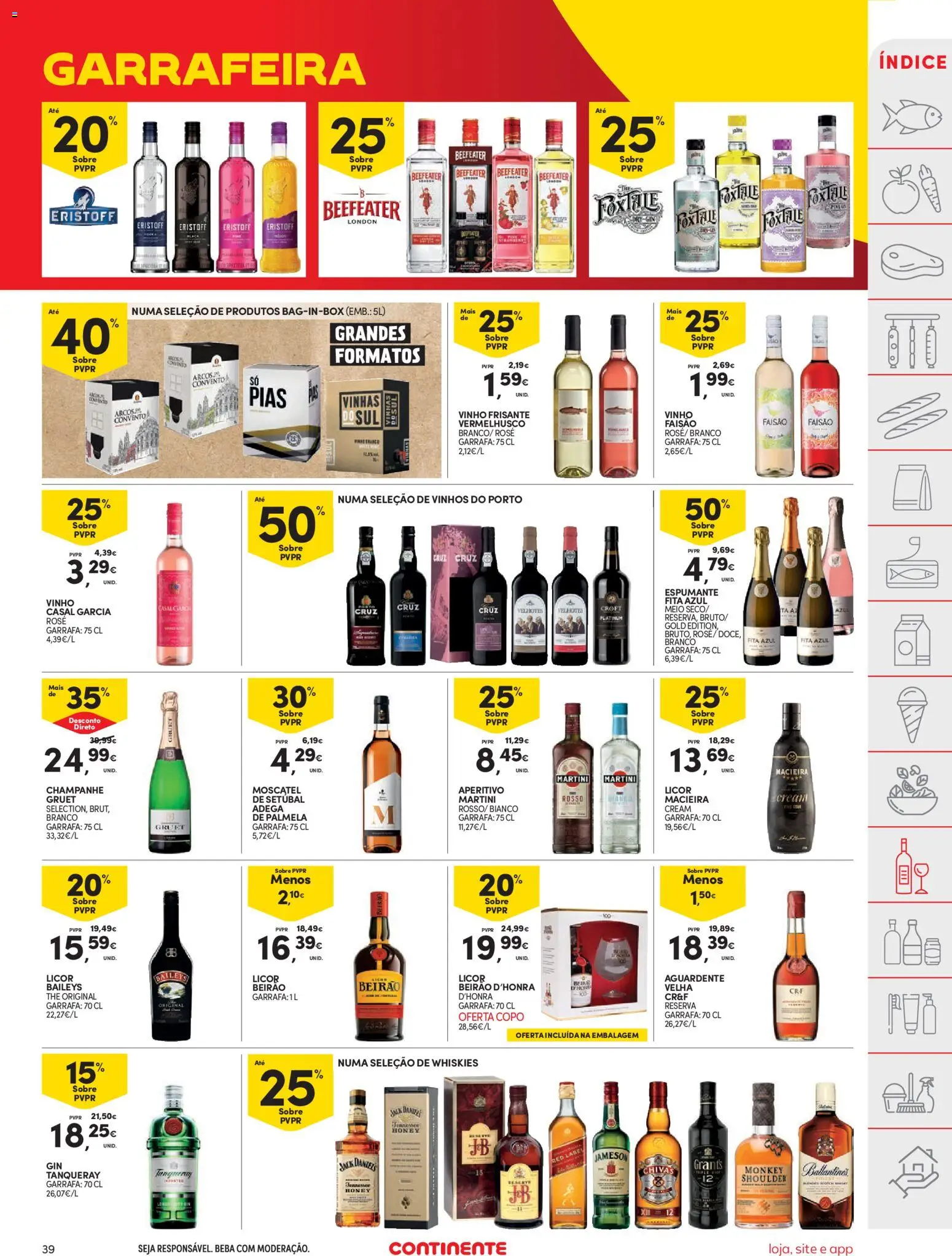 Continente folheto │ válido de 11.11.2025 | Página: 39 | Produtos: Licor, Macieira cream, Vinho, Vodka
