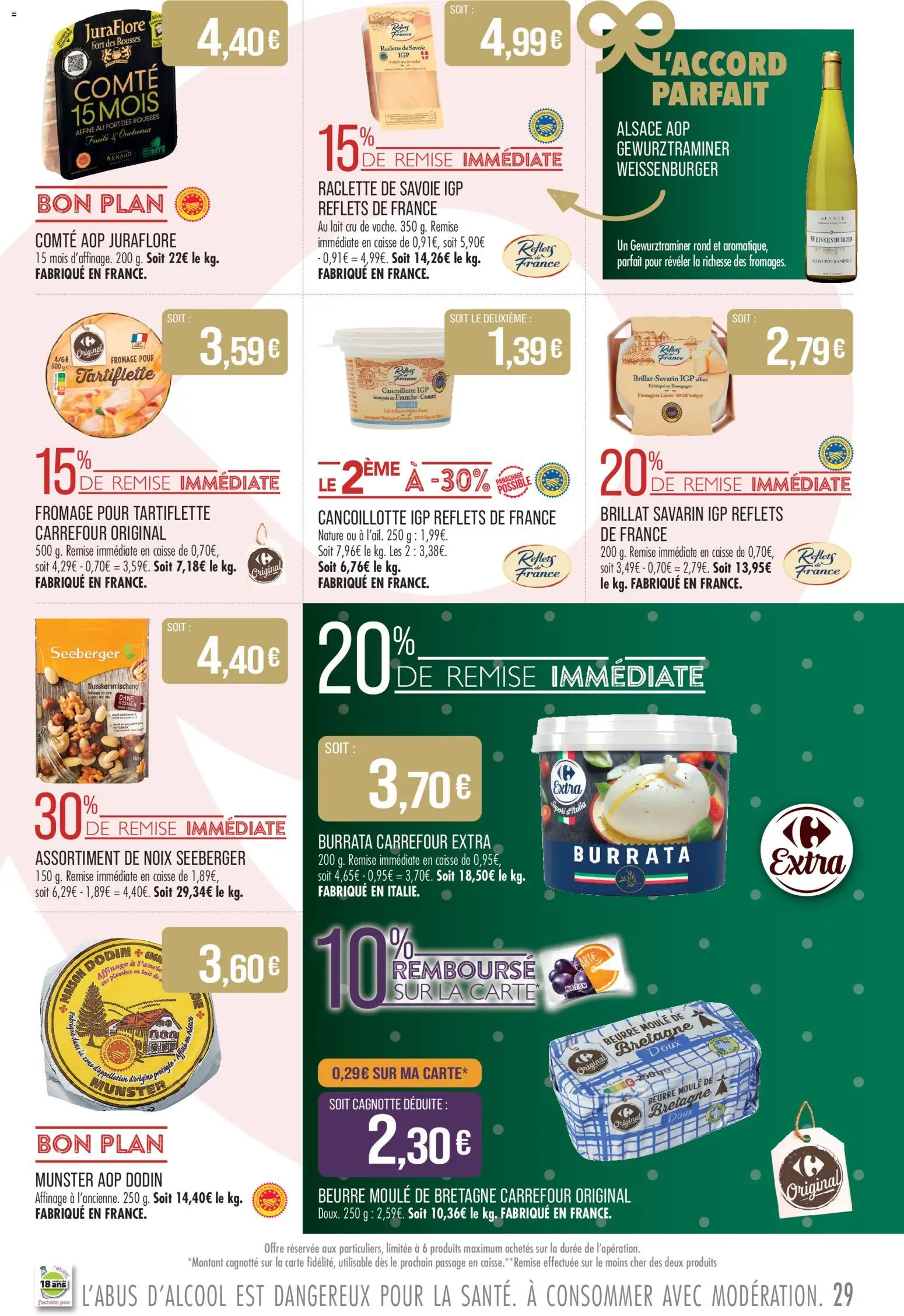 {H1} | Page: 29 | Produits: Tartiflette, Fromage, Burrata, Fromage pour tartiflette