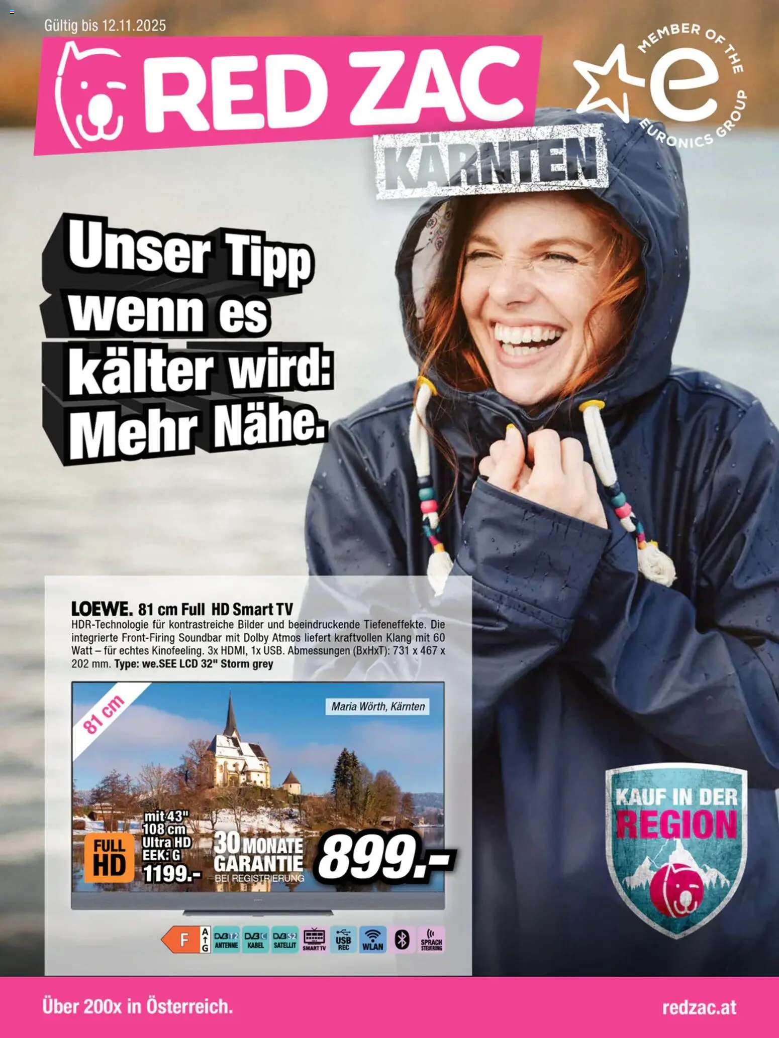 RED ZAC Kärnten gültig ab 27.10.2025 | Seite: 1 | Produkte: TV, Kabel, Satellit