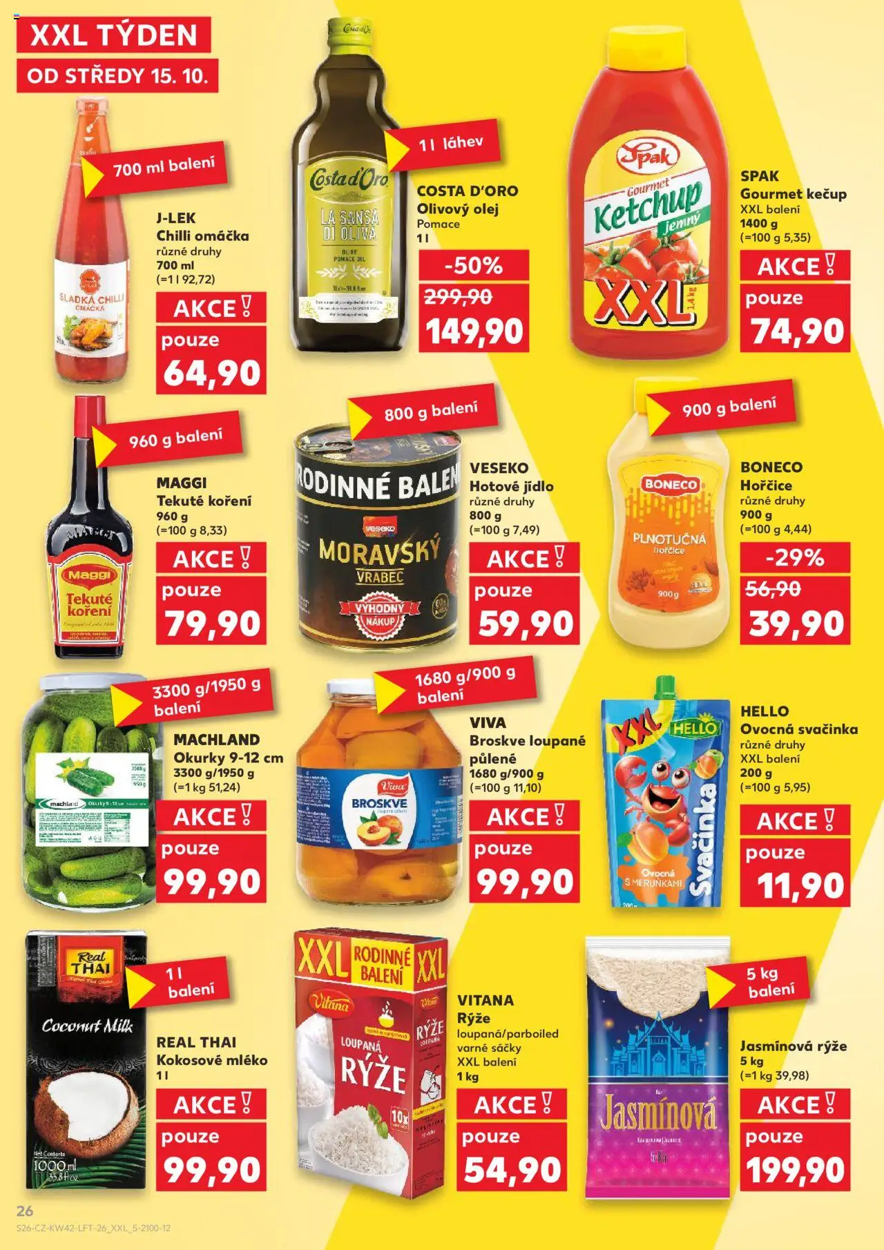 Kaufland leták - Chomutov od 15.10.2025 | Strana: 26 | Produkty: Gourmet, Olej, Okurky, Láhev