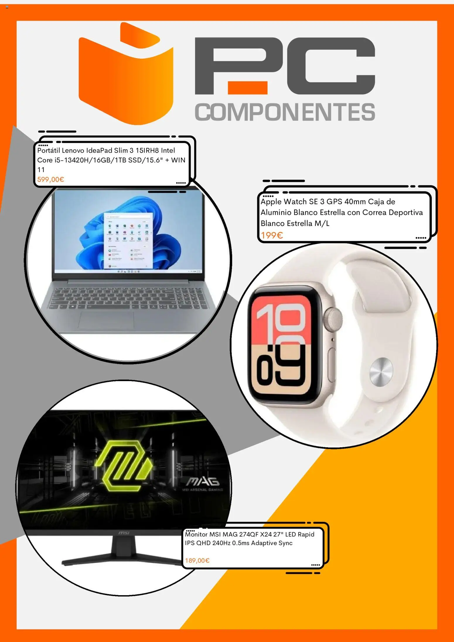 PC Componentes folleto │ válido desde el 07.03.2026 | Página: 2 | Productos: Portátil Lenovo, Apple, Monitor, Caja