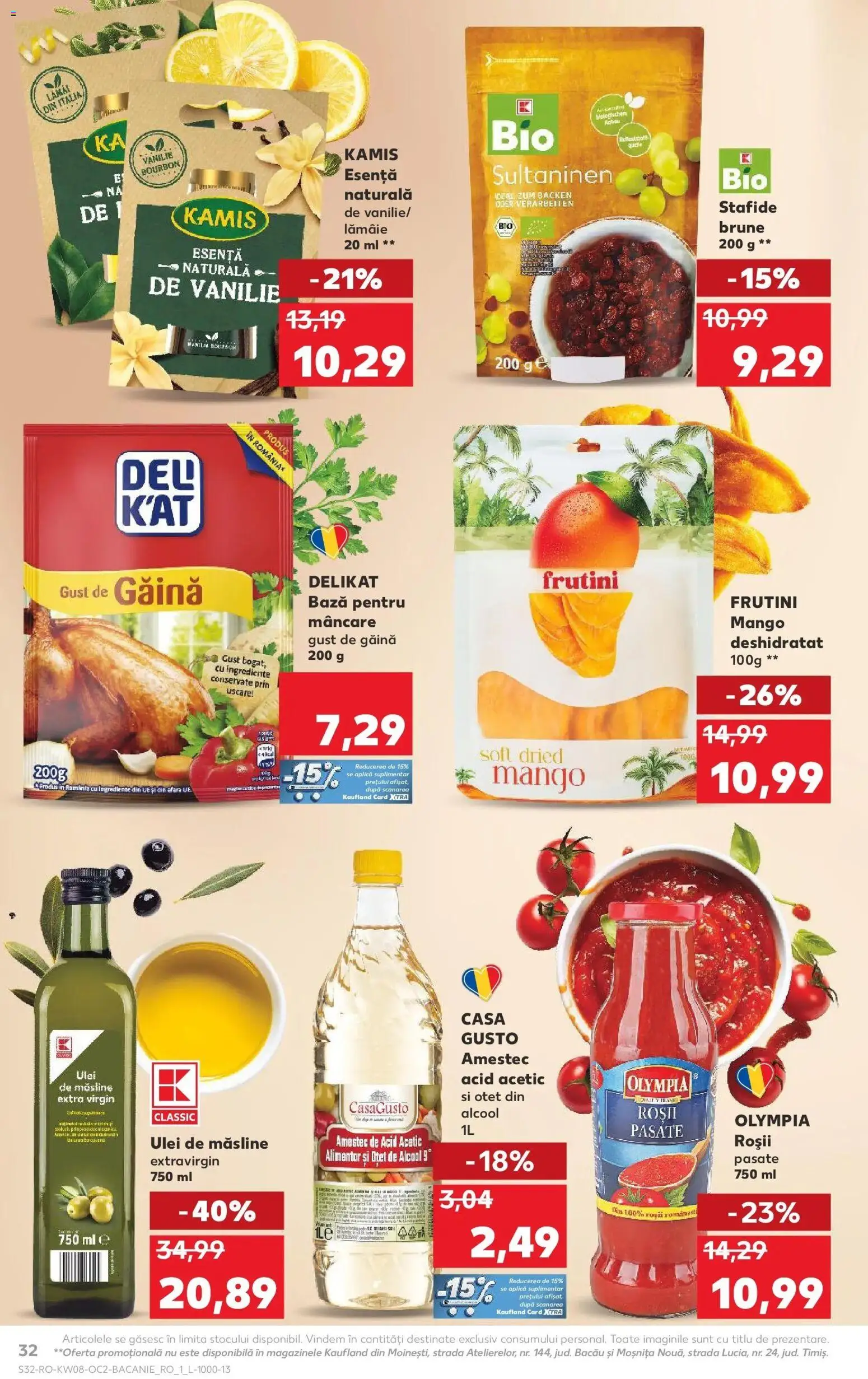Noul catalog Kaufland – valabil de la 18.02.2026 | Pagină: 32 | Produse: Bourbon, Stafide, Lămâie, Mango