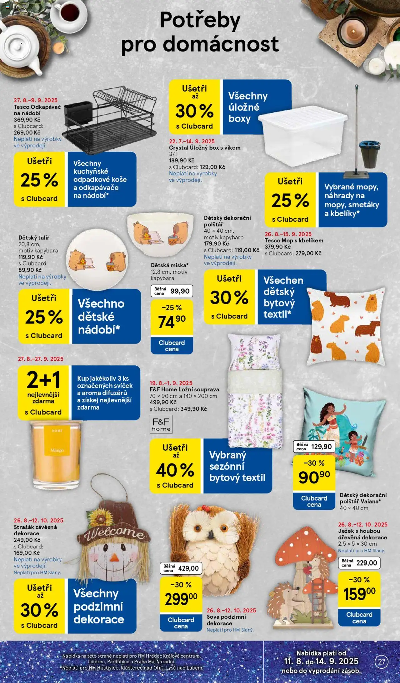 Tesco leták - Hypermarket od 27.08.2025 | Strana: 27 | Produkty: Box, Nádobí, Odkapávač na nádobí, Talíř