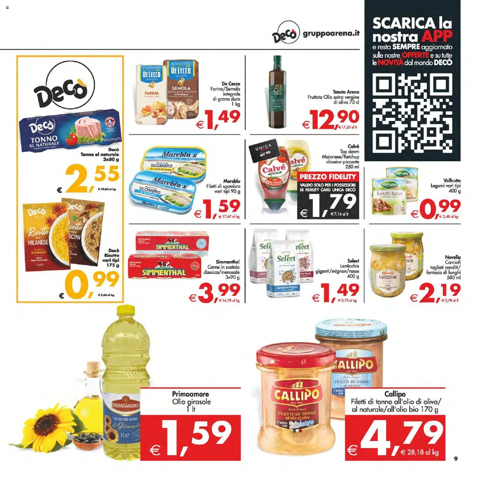 Volantino Decò del 24.10.2025 | Pagina: 10 | Prodotti: Lenticchie, Funghi, Olio extra vergine, Scatola
