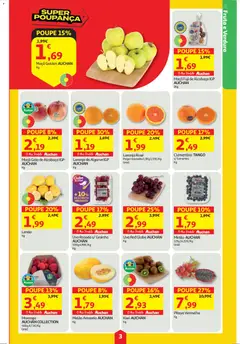 Pré-visualização Auchan folheto válido de 19.02.2026 | Página: 3 | Produtos: Maça, Melão, Kiwi
