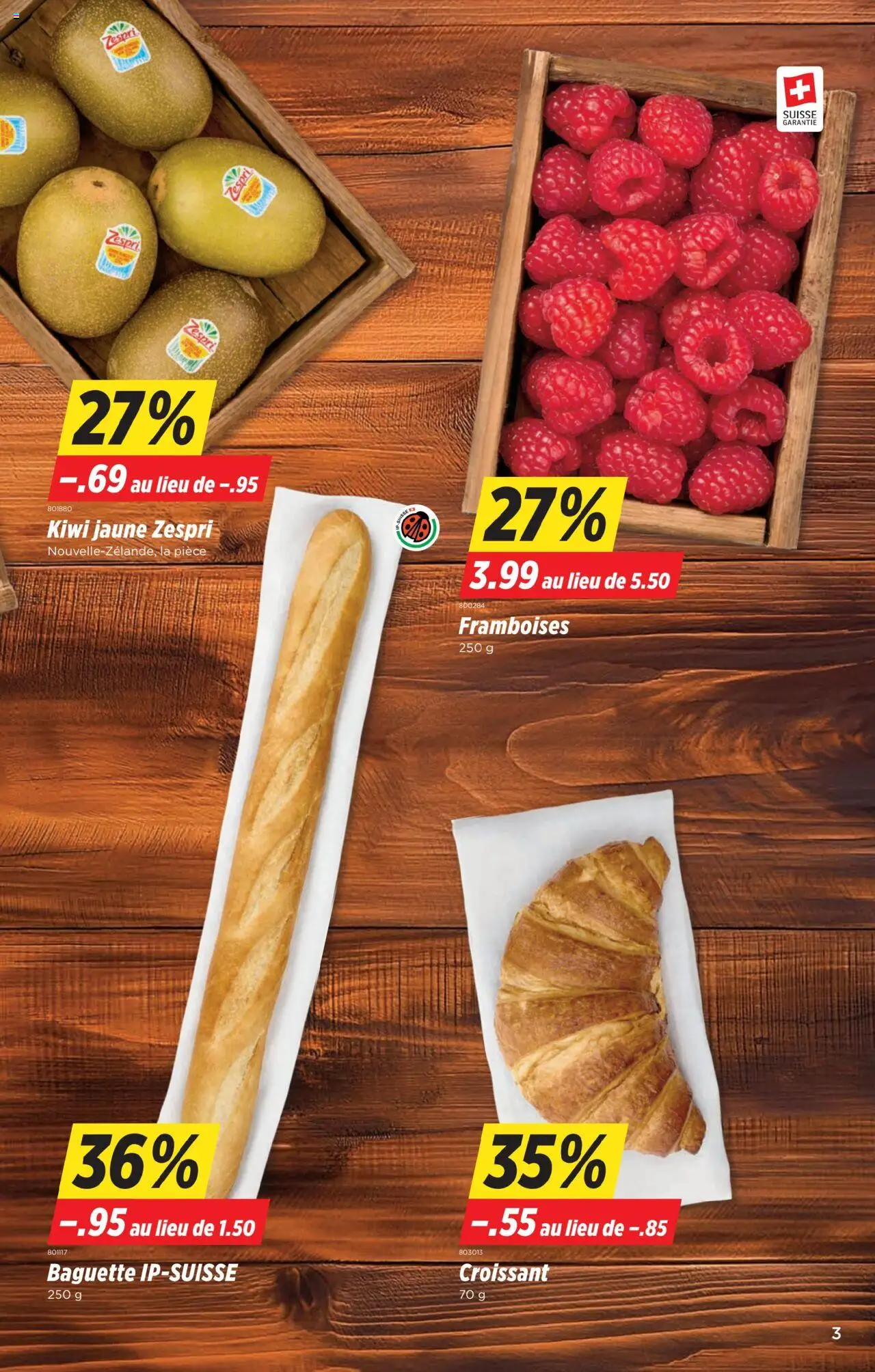 Denner Prospectus ab 22.07.2025 | Seite: 3 | Produkte: Baguette, Kiwi