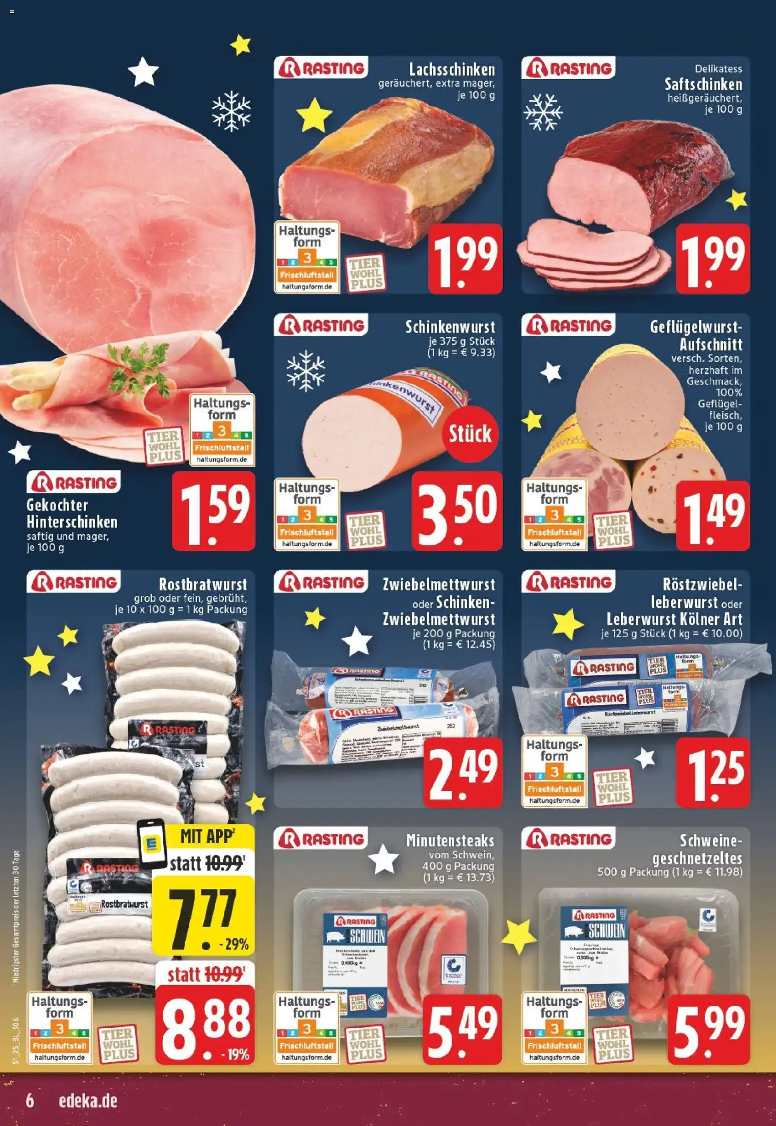 Edeka prospekt Castrop-Rauxel	 – gültig ab 15.12.2025 | Seite: 6 | Produkte: Schinken