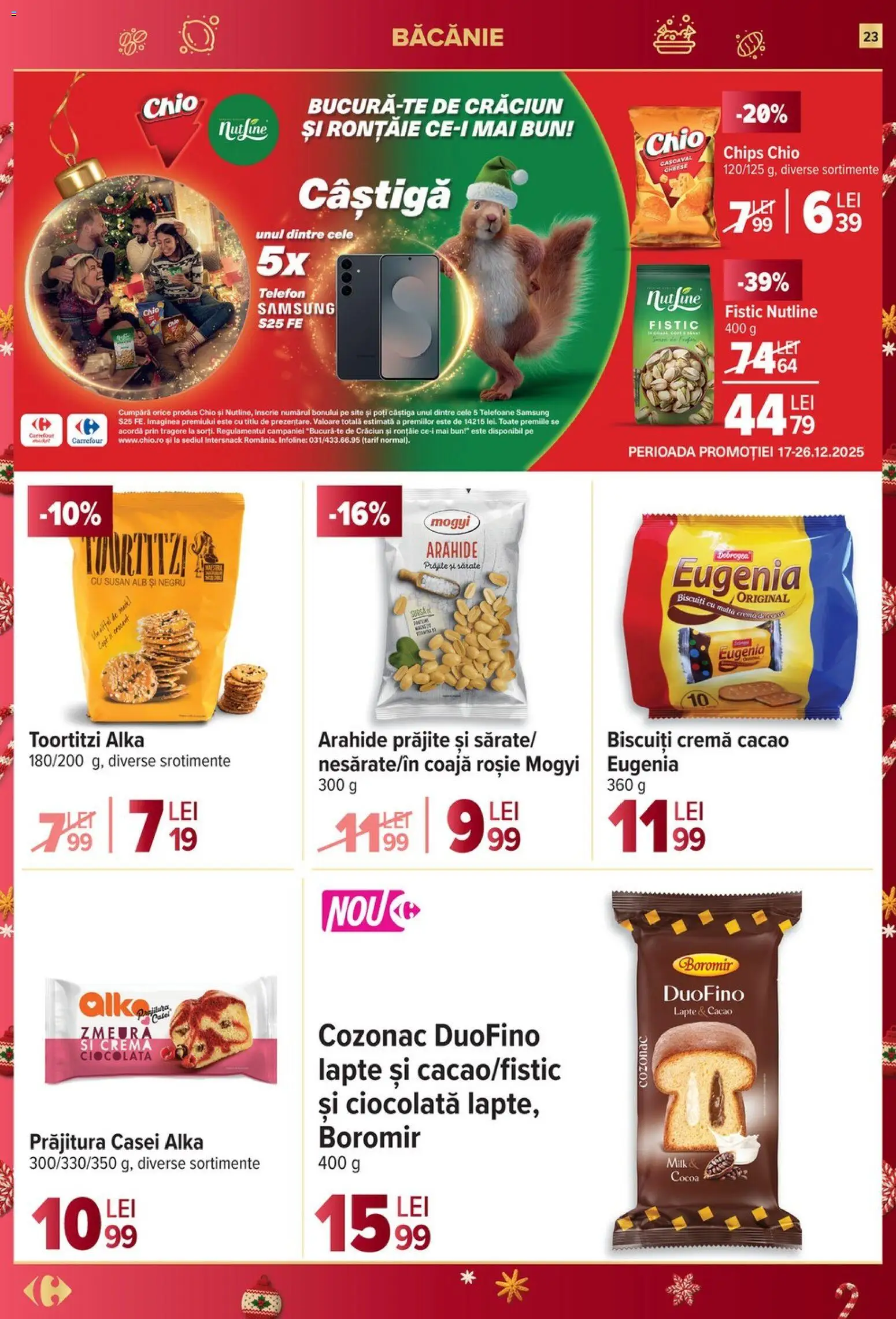 Noul catalog Carrefour – valabil de la 17.12.2025 | Pagină: 23 | Produse: Prăjitură, Lapte, Cacao, Biscuiți
