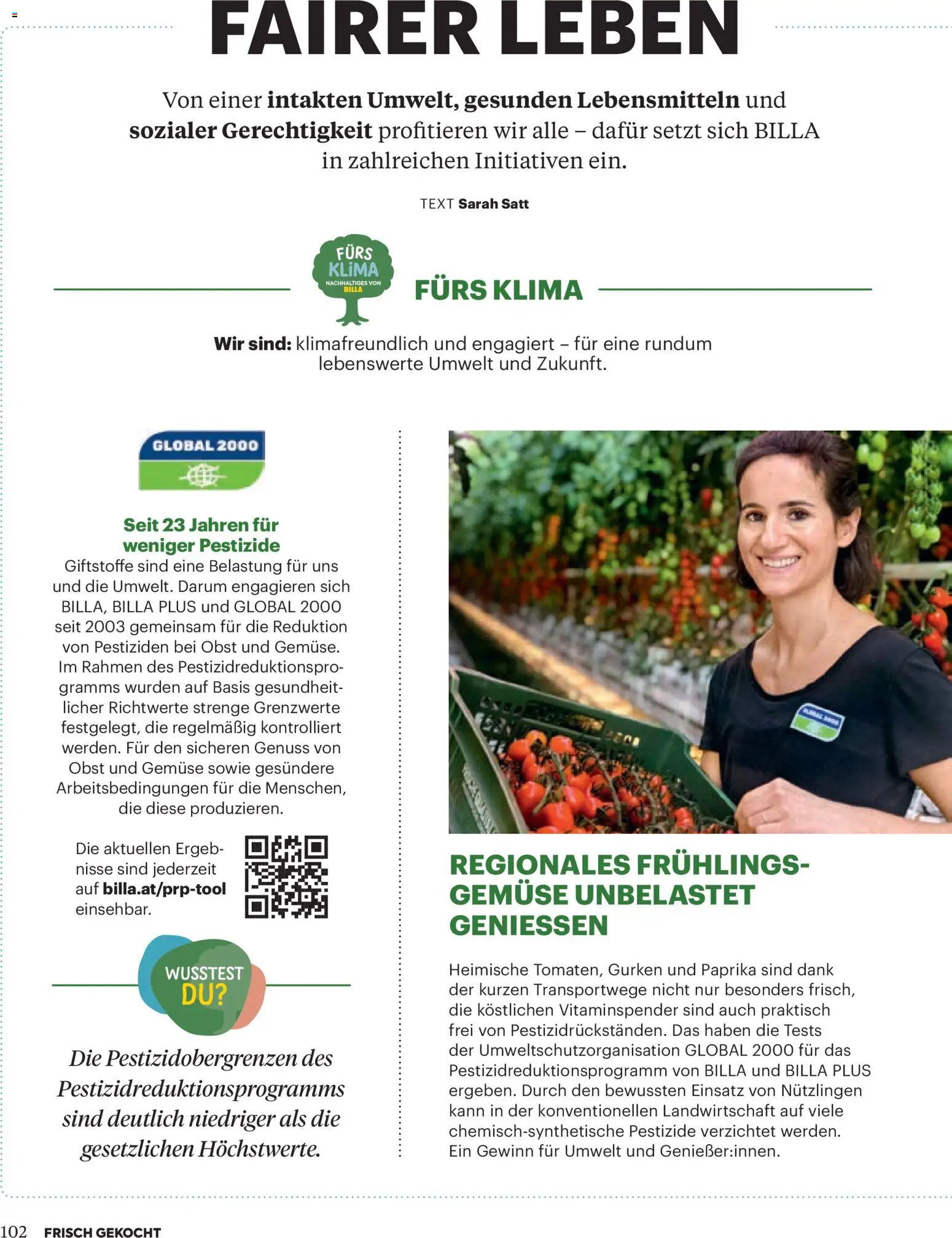 Billa  Frisch Gekocht gültig ab 01.03.2026 | Seite: 100 | Produkte: Gurken, Gemüse, Obst