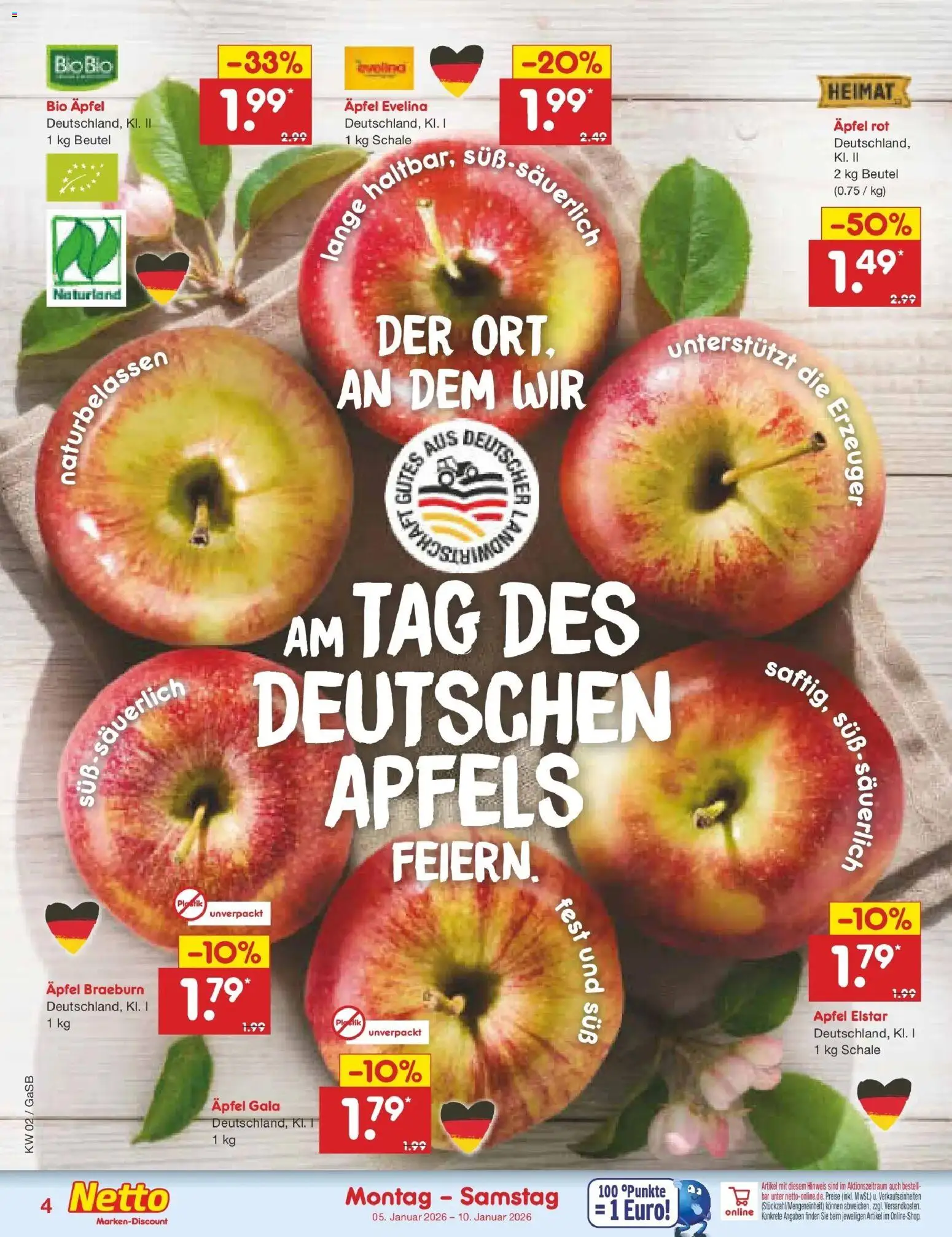 Netto Marken-Discount - Netto: Wochenangebote – gültig ab 04.01.2026 | Seite: 4 | Produkte: Äpfel