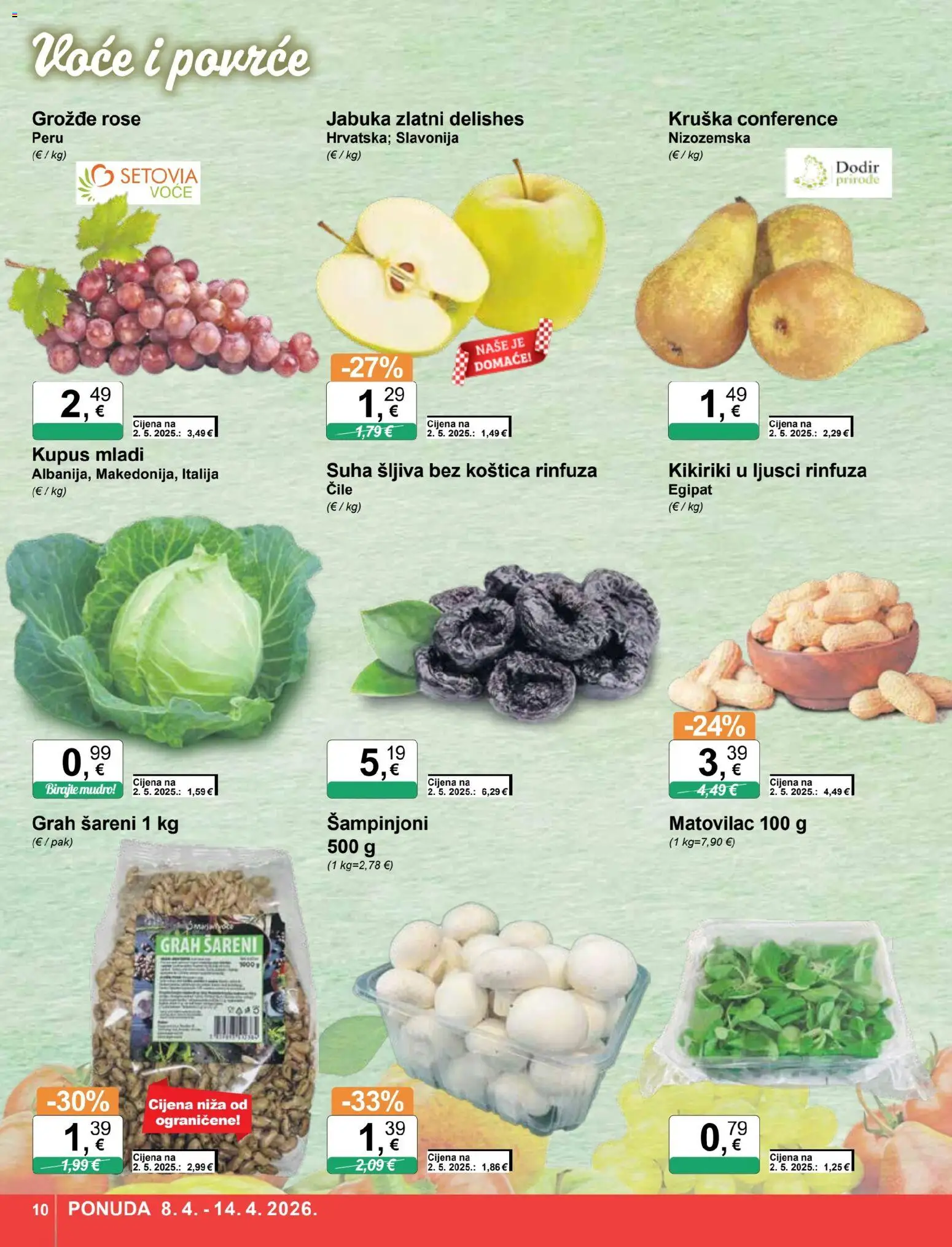 KTC katalog | vrijedi od 08.04.2026 | Stranica: 10 | Proizvodi: Grah, Kupus, Kruška, Jabuka