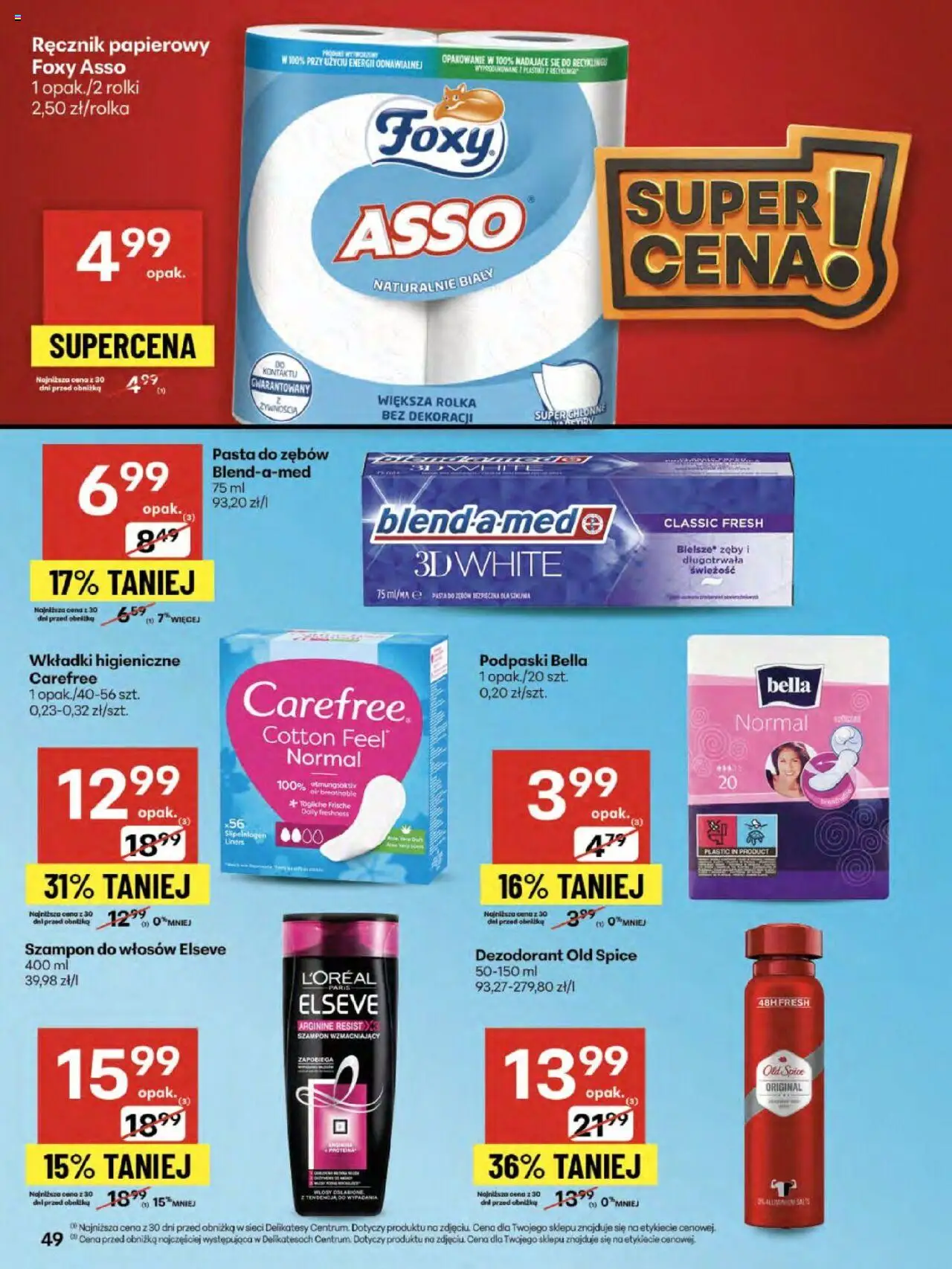 Delikatesy Centrum Gazetka - Sklepy Własne od 07.08.2025 | Strona: 49 | Produkty: Delikatesy, Podpaski, Szampon, Old spice