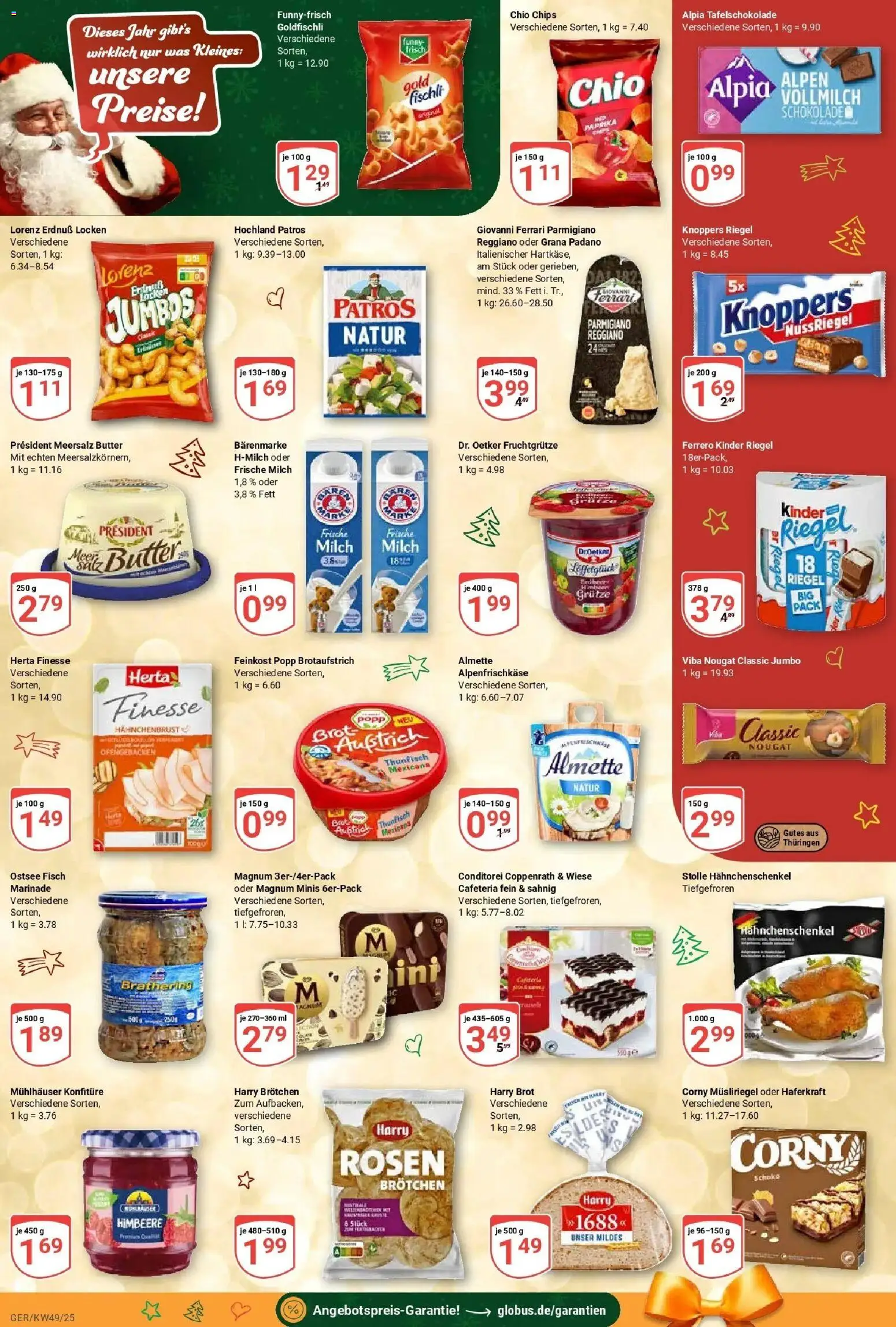 Globus prospekt Gera	 – gültig ab 01.12.2025 | Seite: 5 | Produkte: Hahnchenschenkel, Thunfisch, Kinder riegel, Paprika