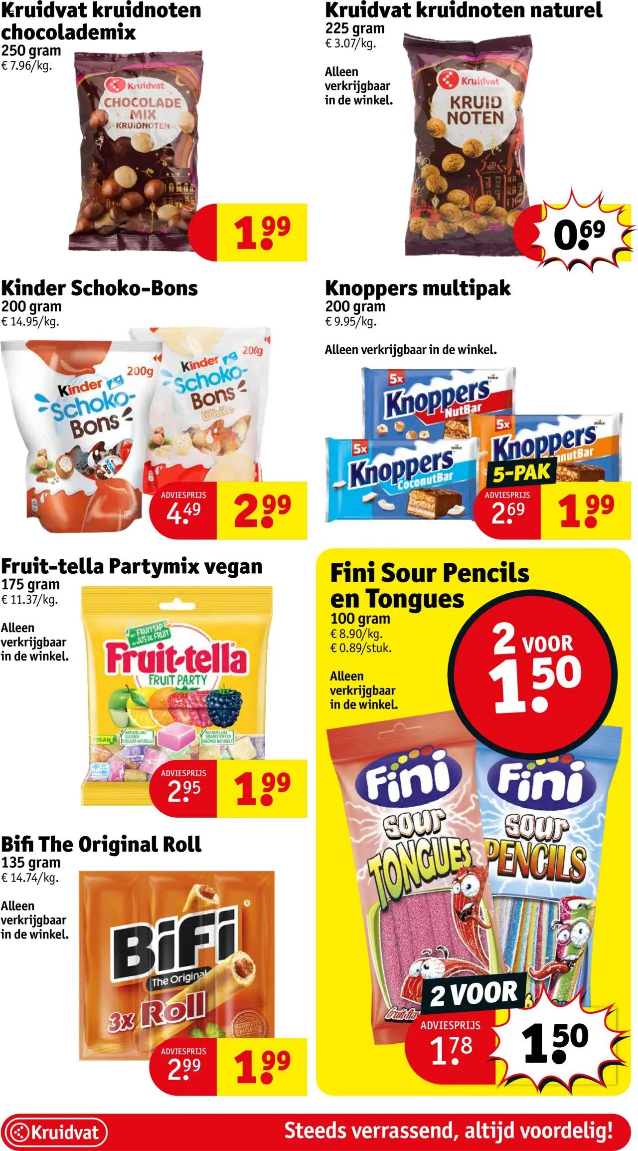 {H1} | Pagina: 42 | Producten: Noten, Kinder, Fruit, Chocolade