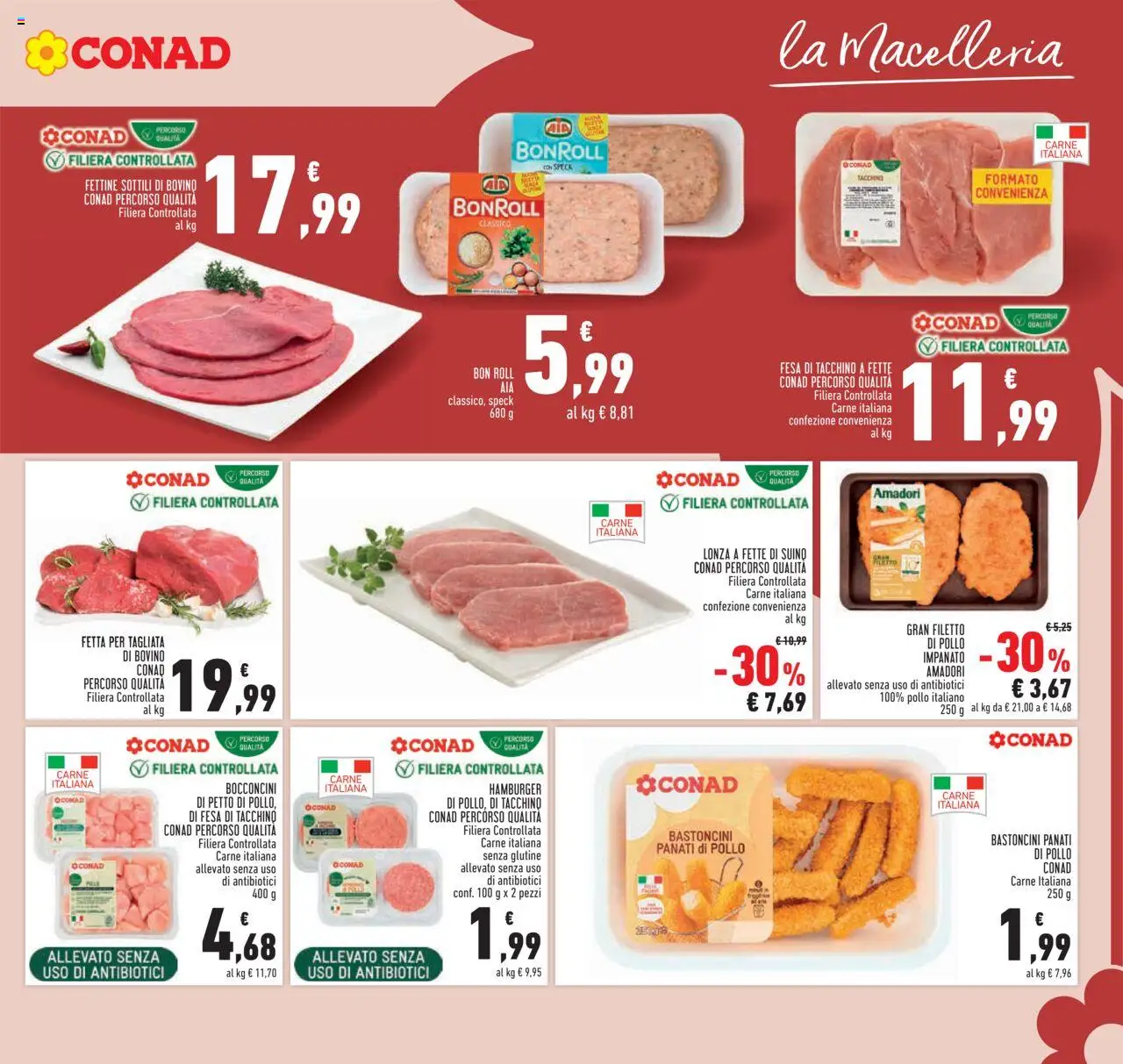 Volantino Conad del 11.09.2025 | Pagina: 7 | Prodotti: Speck, Bovino, Pollo, Tacchino