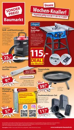 Sonderpreis Baumarkt Prospekt 	 ab 08.11.2025 gültig