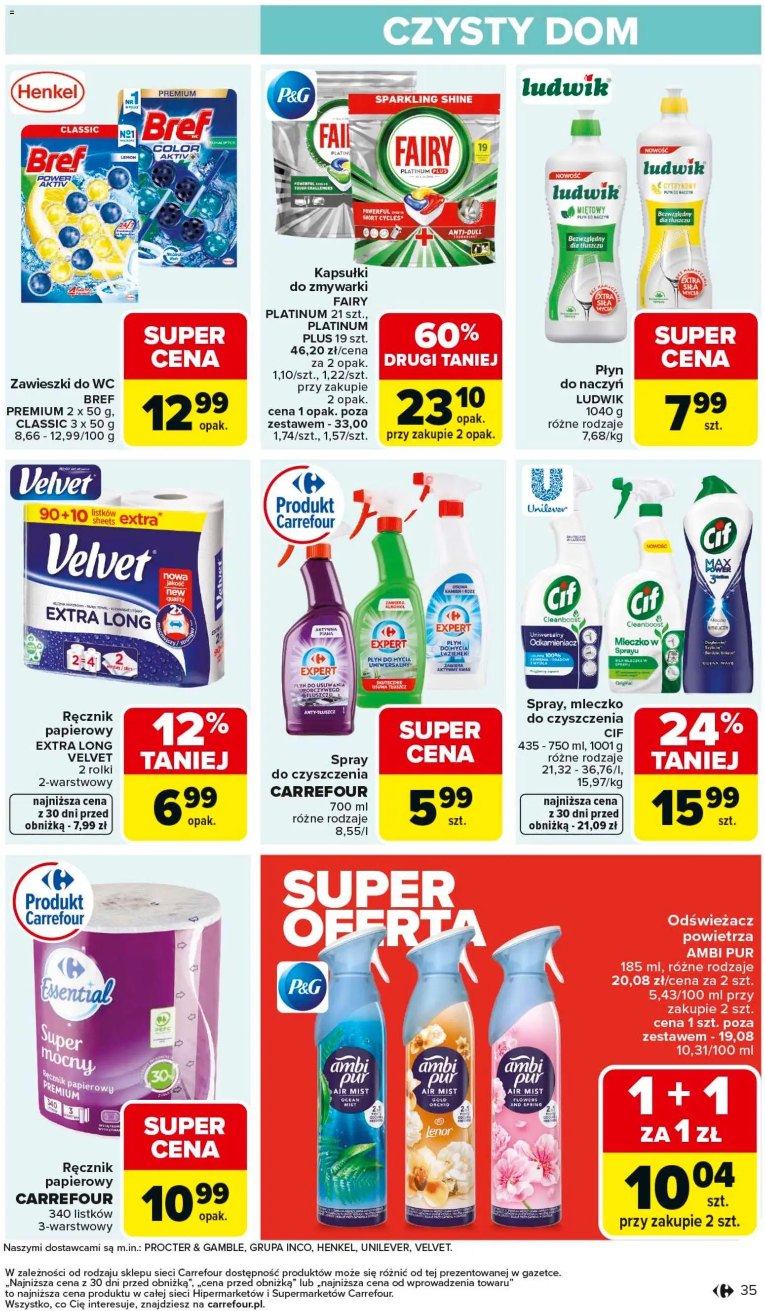 Carrefour Gazetka od 02.02.2026 | Strona: 37 | Produkty: Odświeżacz, Rolki, Fairy, Kapsułki do zmywarki