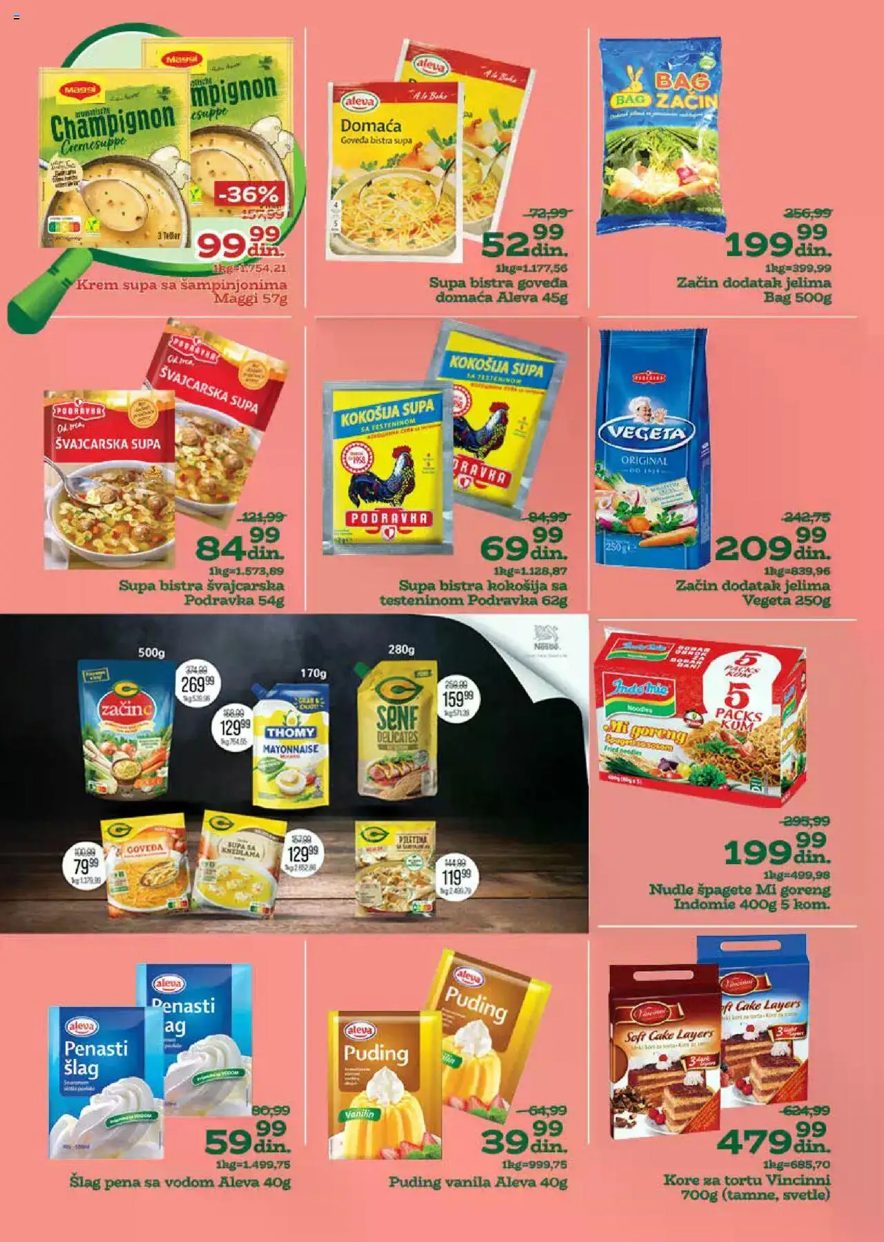 Univerexport katalog - važi od 18.08.2025 | Strana: 12 | Proizvode: Šlag, Kore za tortu, Špageti, Nudle