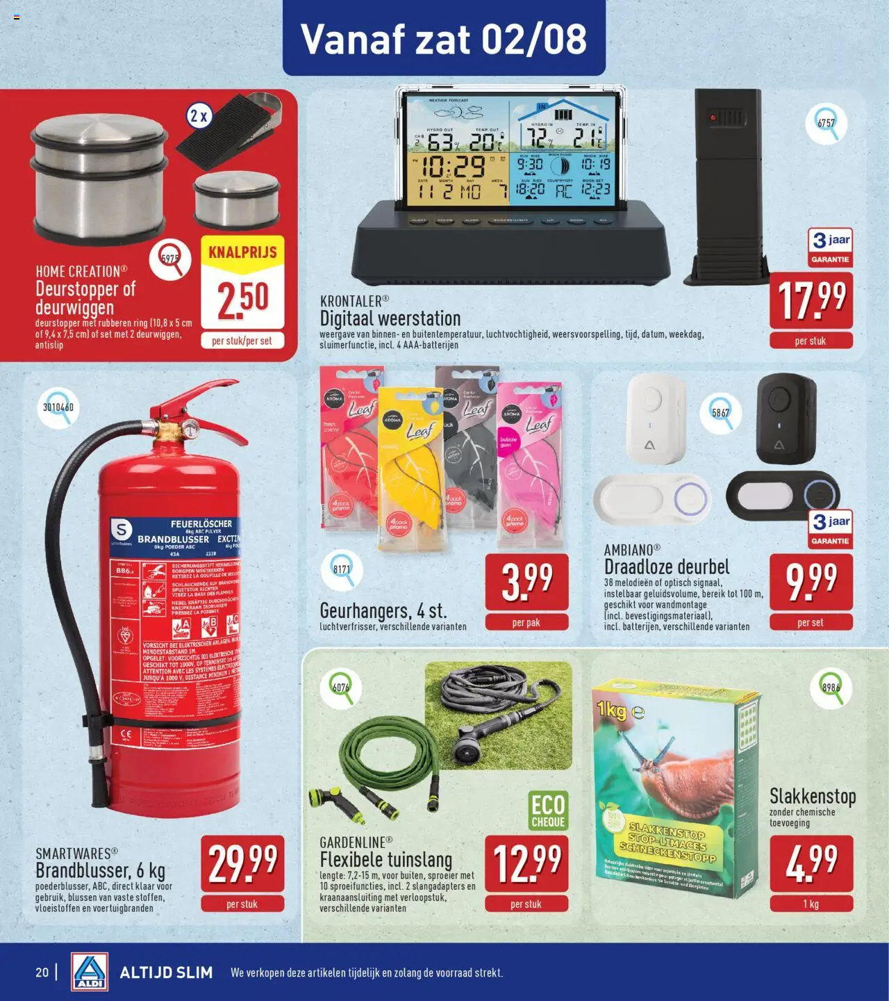 {H1} | Pagina: 20 | Producten: Weerstation, La, Ring, Tuinslang