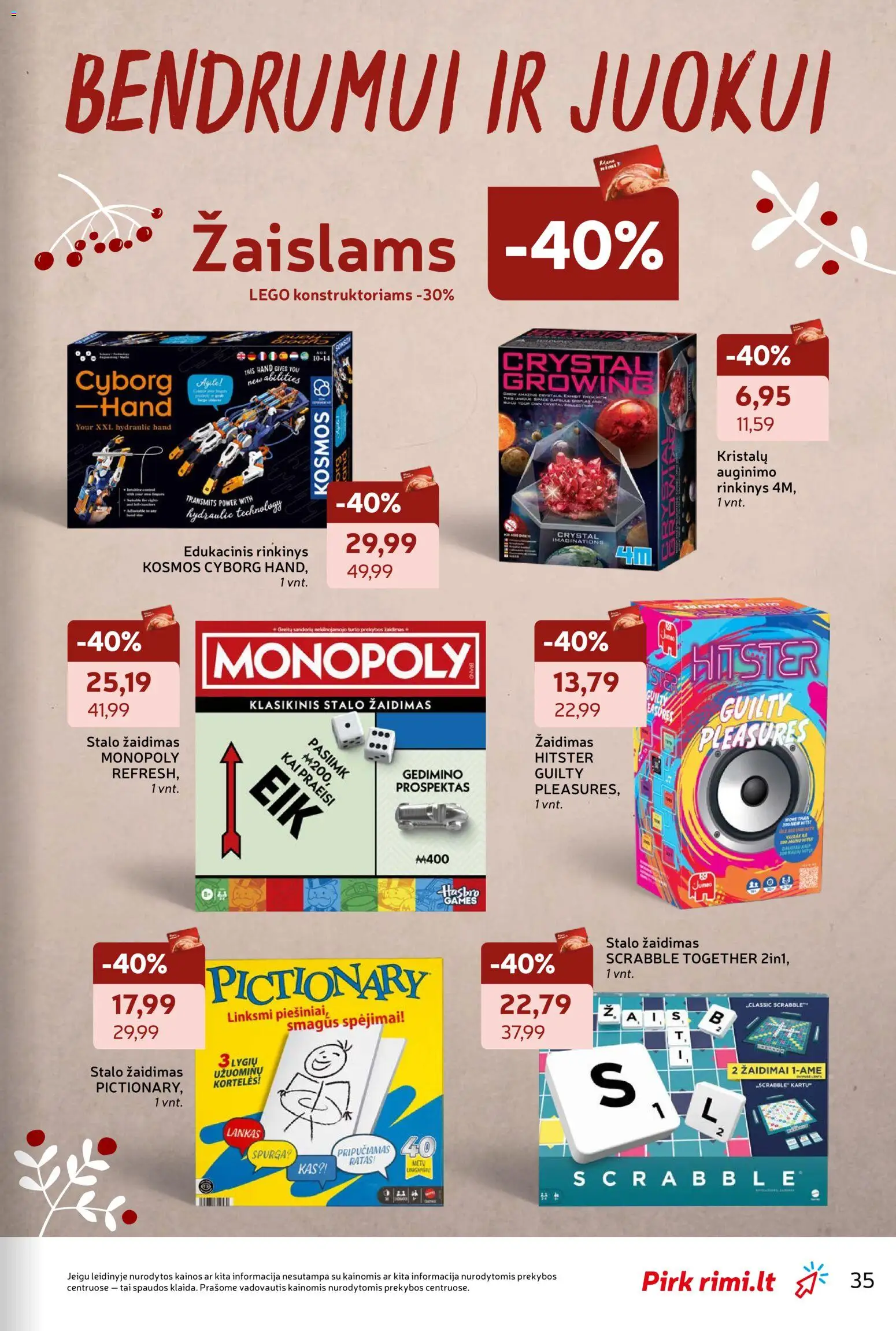 Rimi akcijos nuo 18.11.2025 | Puslapis: 35 | Prekių: Spurga, Žaidimas