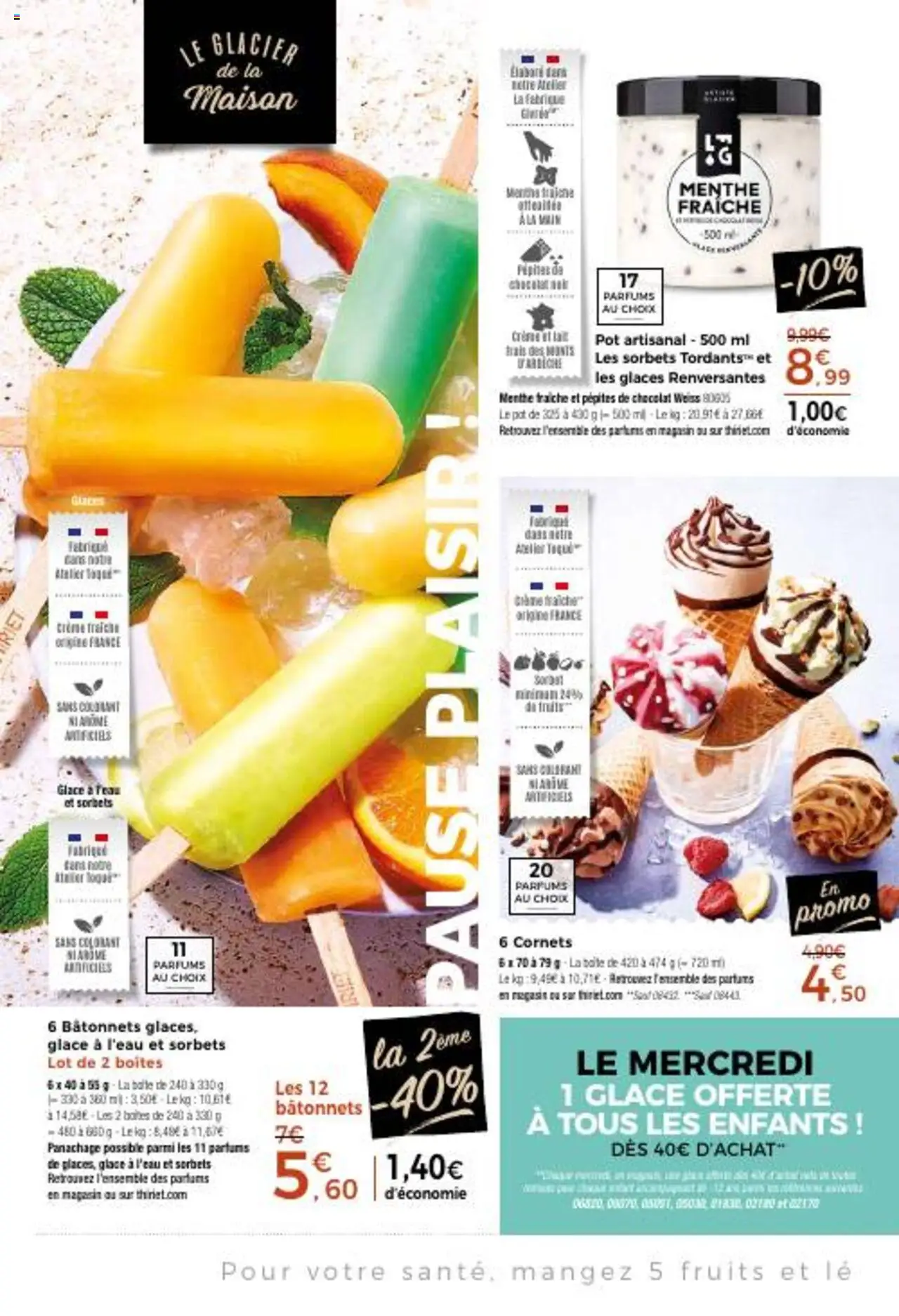  | Page: 14 | Produits: Glaces, Menthe, Chocolat, Thé