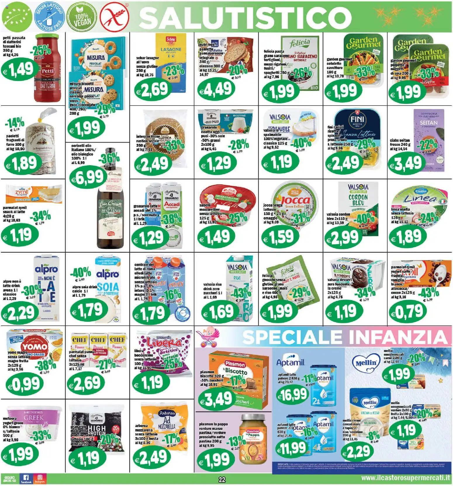 Volantino Il Castoro del 16.12.2025 | Pagina: 22 | Prodotti: Caffè, Cereali, Pasta, Farro