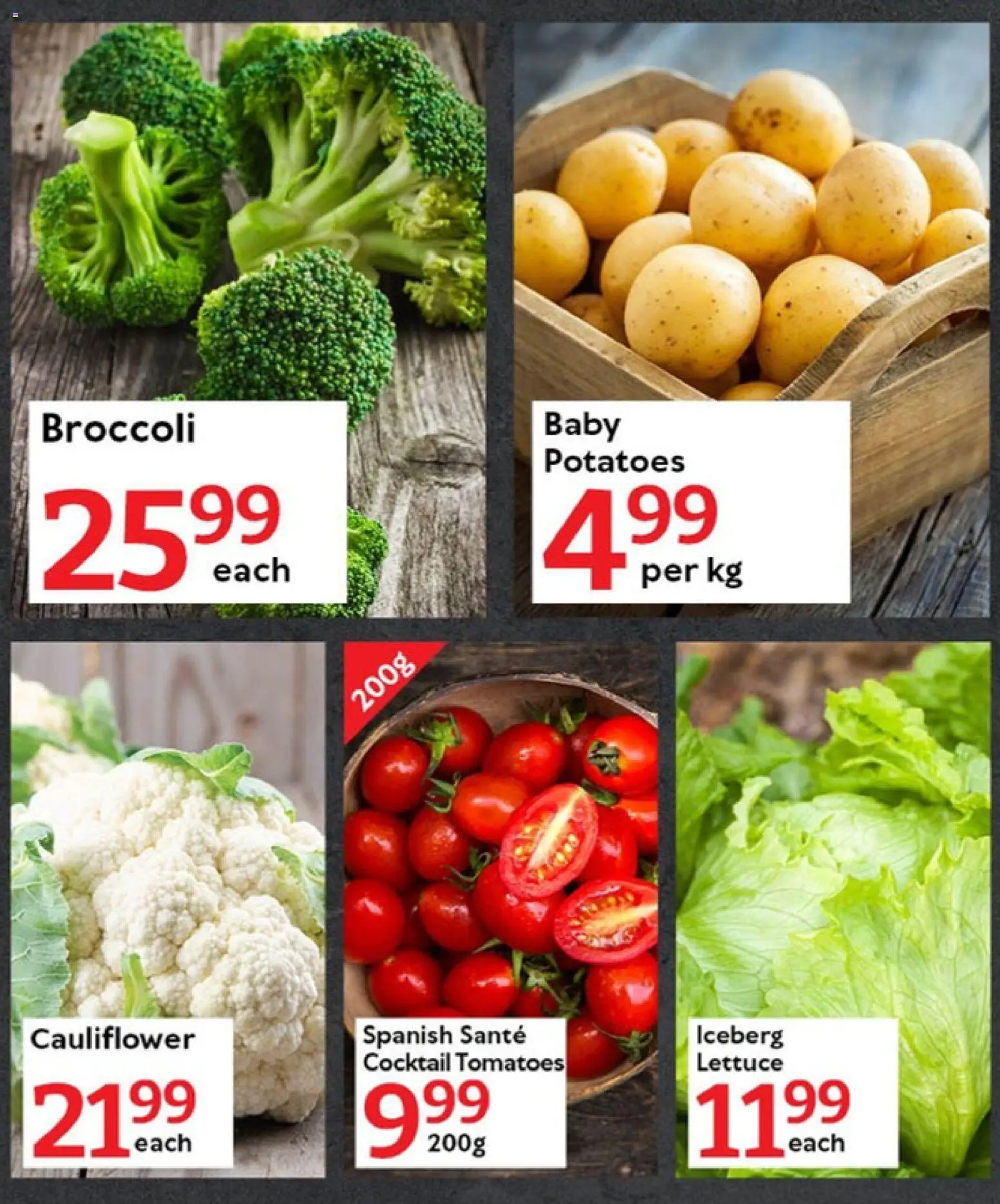 New Oxford Freshmarket catalogue – valid from 04.04.2026 | Page: 7 | Products: Cauliflower, Tomatoes, Potatoes, Lettuce