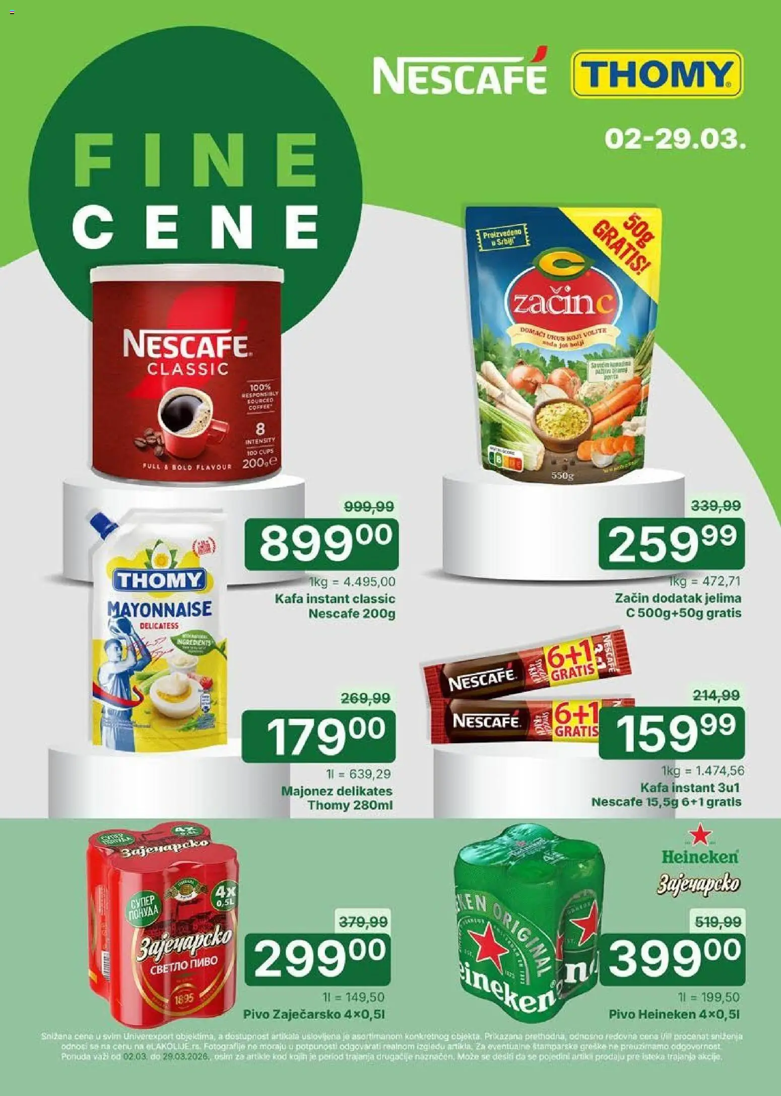 Univerexport katalog - važi od 02.03.2026 | Strana: 17 | Proizvode: Majonez, Heineken, Pivo, Nescafé