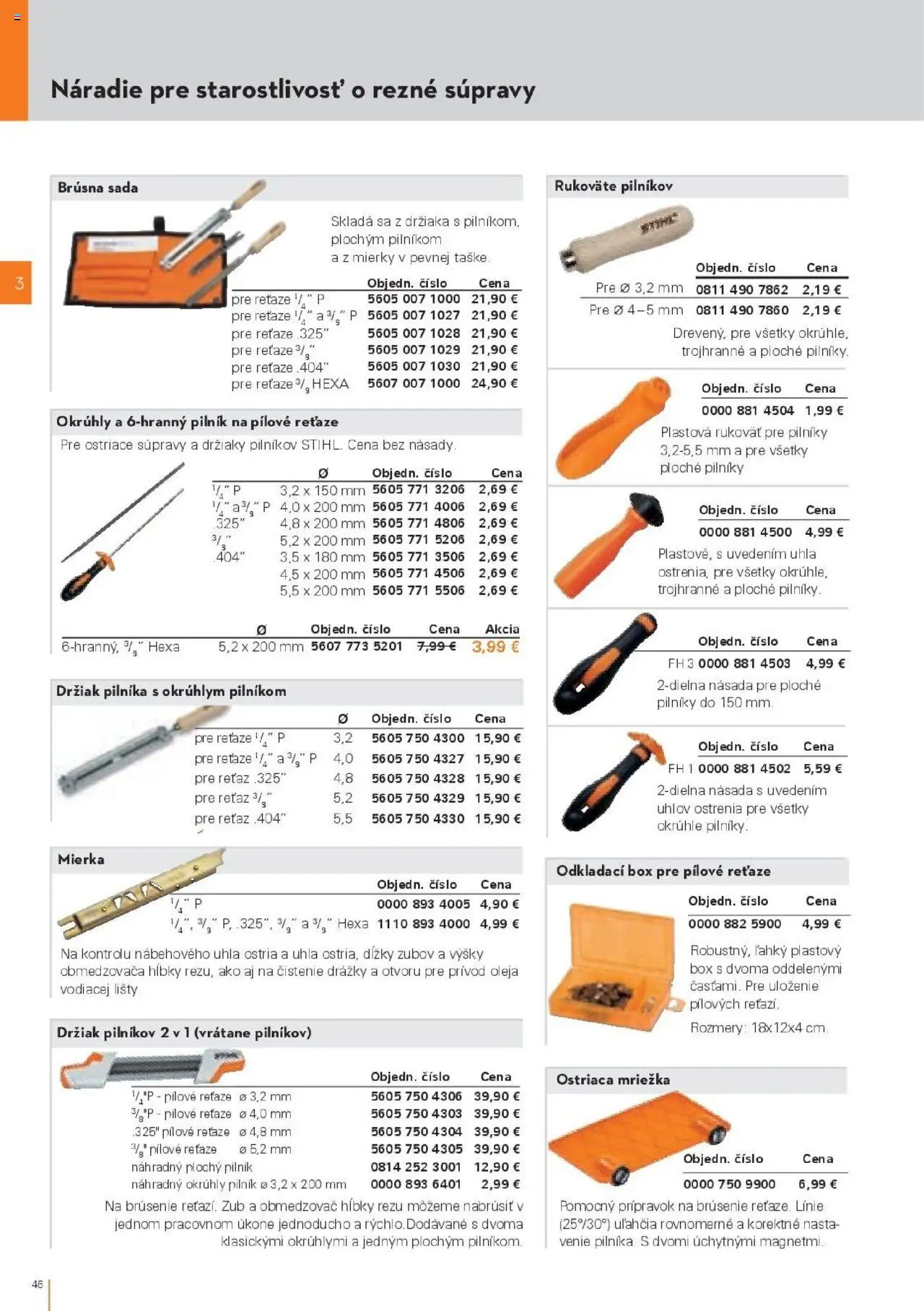 Nové STIHL akcie – leták je platný od 29.09.2025 | Strana: 46 | Produkty: Náradie