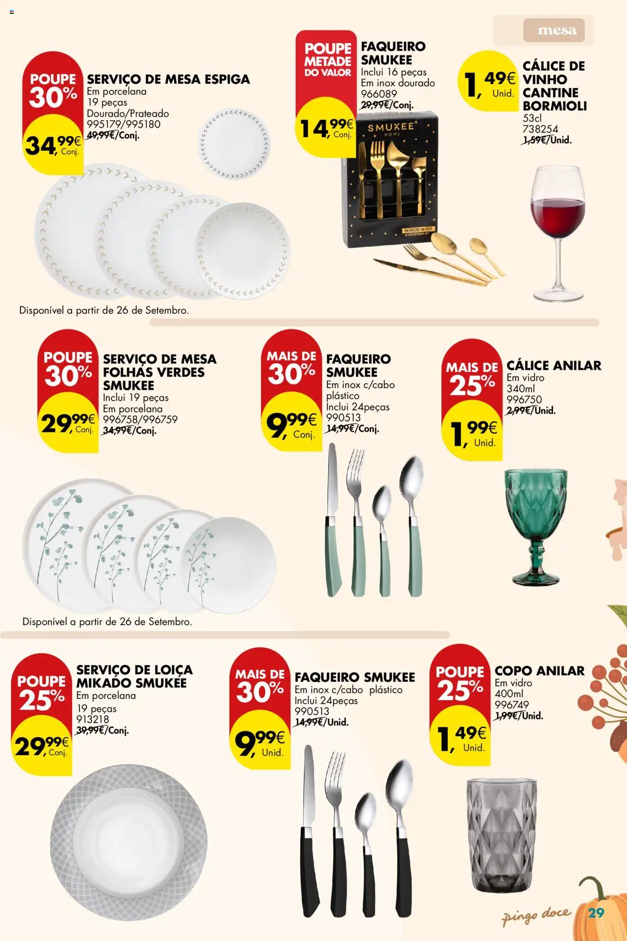Pingo Doce - Bazar Outono │ válido de 23.09.2025 | Página: 29 | Produtos: Mesa, Vinho