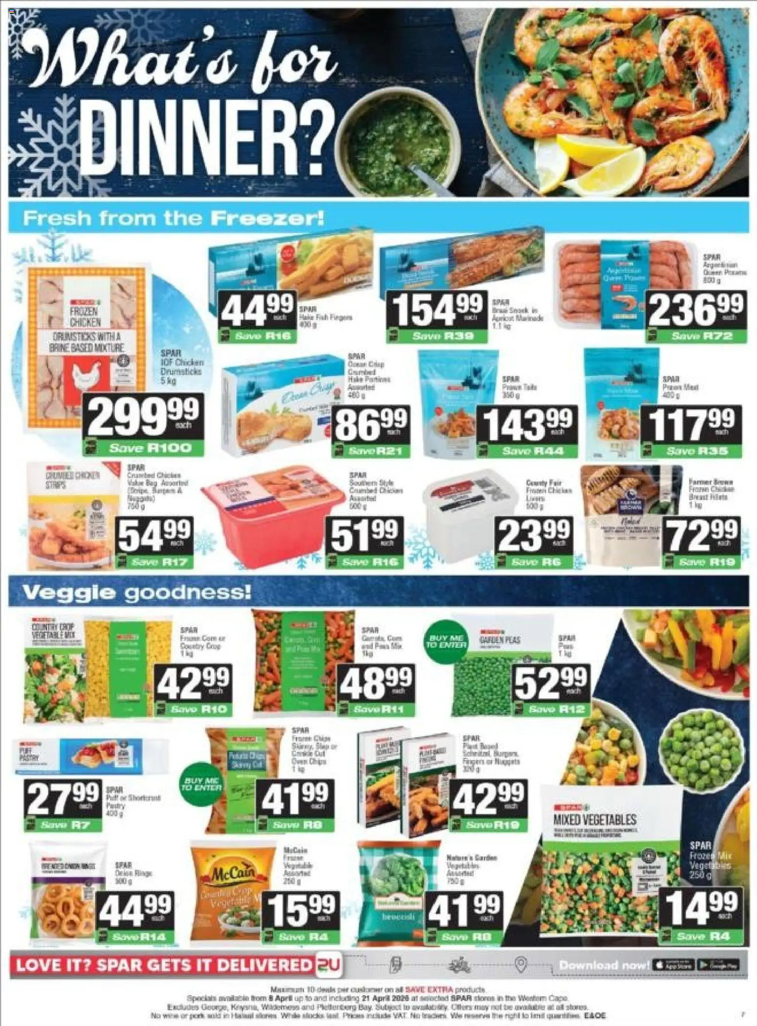 New Spar catalogue – valid from 08.04.2026 | Page: 7 | Products: Bag, Freezer, Chips, Vegetables