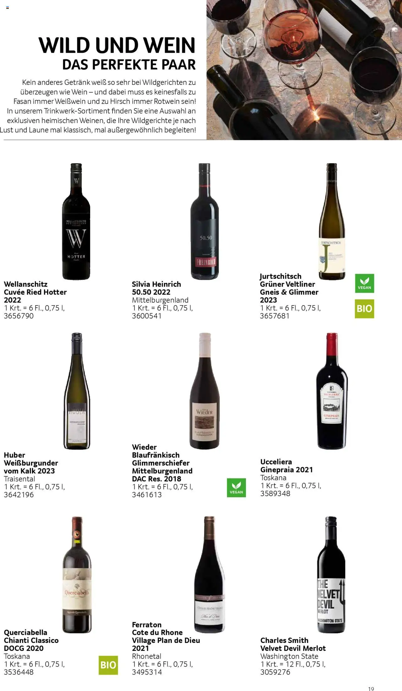 Transgourmet Highlight-Folder Wild gültig ab 26.08.2024 | Seite: 19 | Produkte: Wein