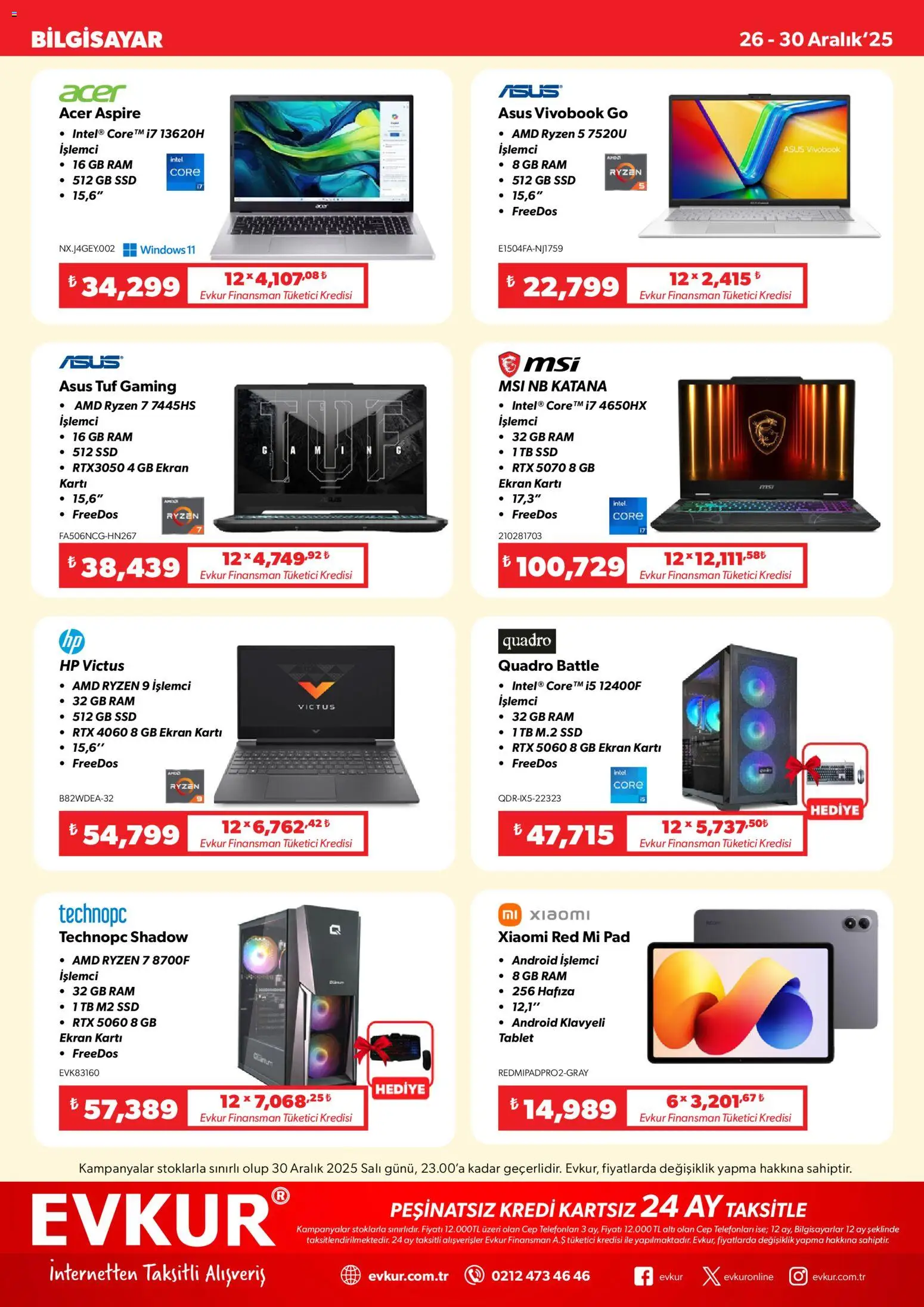 Evkur Muhteşem Fırsatlar - 26.12.2025 tarihinden itibaren geçerlidir | Sayfa: 6 | Ürünler: Tablet, Bilgisayar