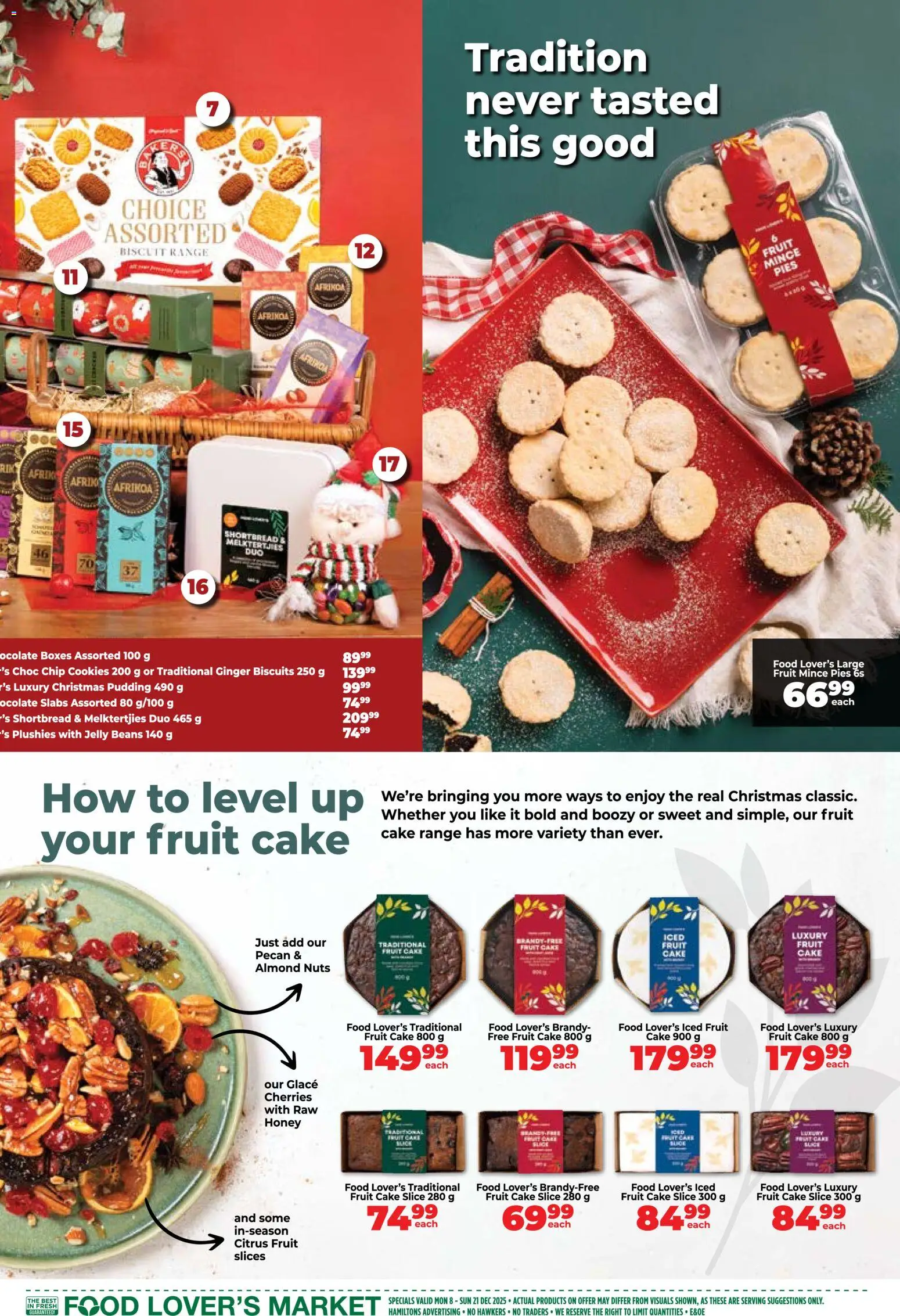 New Food Lover's Market catalogue – valid from 08.12.2025 | Page: 9 | Products: Cherries, Brandy, Biscuits, Fruit