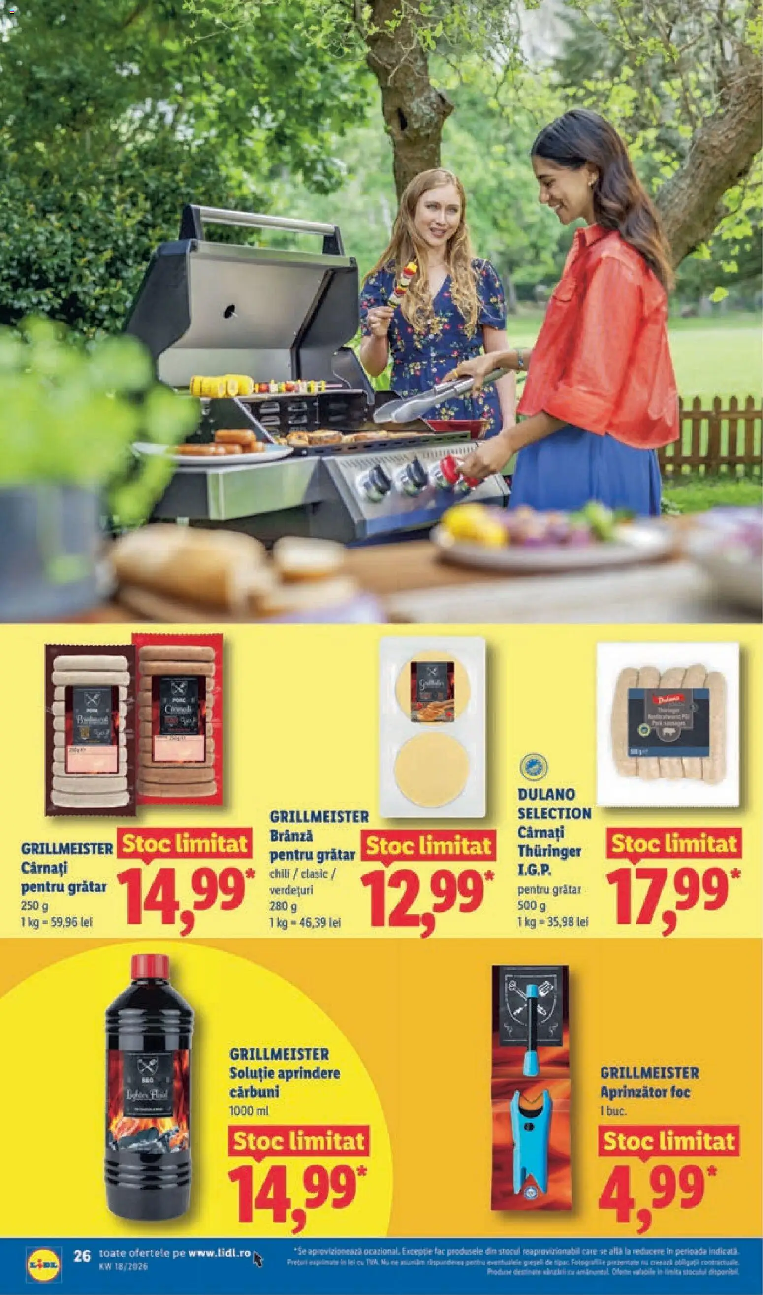 Noul catalog Lidl – valabil de la 27.04.2026 | Pagină: 26 | Produse: Grătar, Brânză, Cârnați