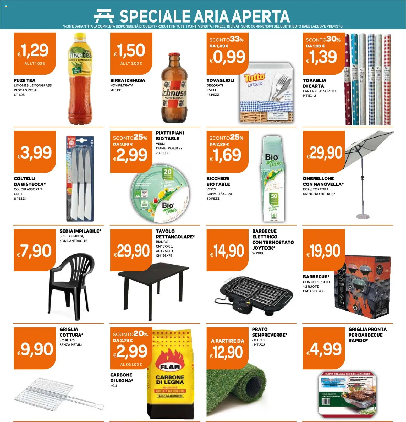 Volantino Ekom del 07.04.2026 | Pagina: 11 | Prodotti: Ombrellone, Griglia, Tovaglia, Sedia