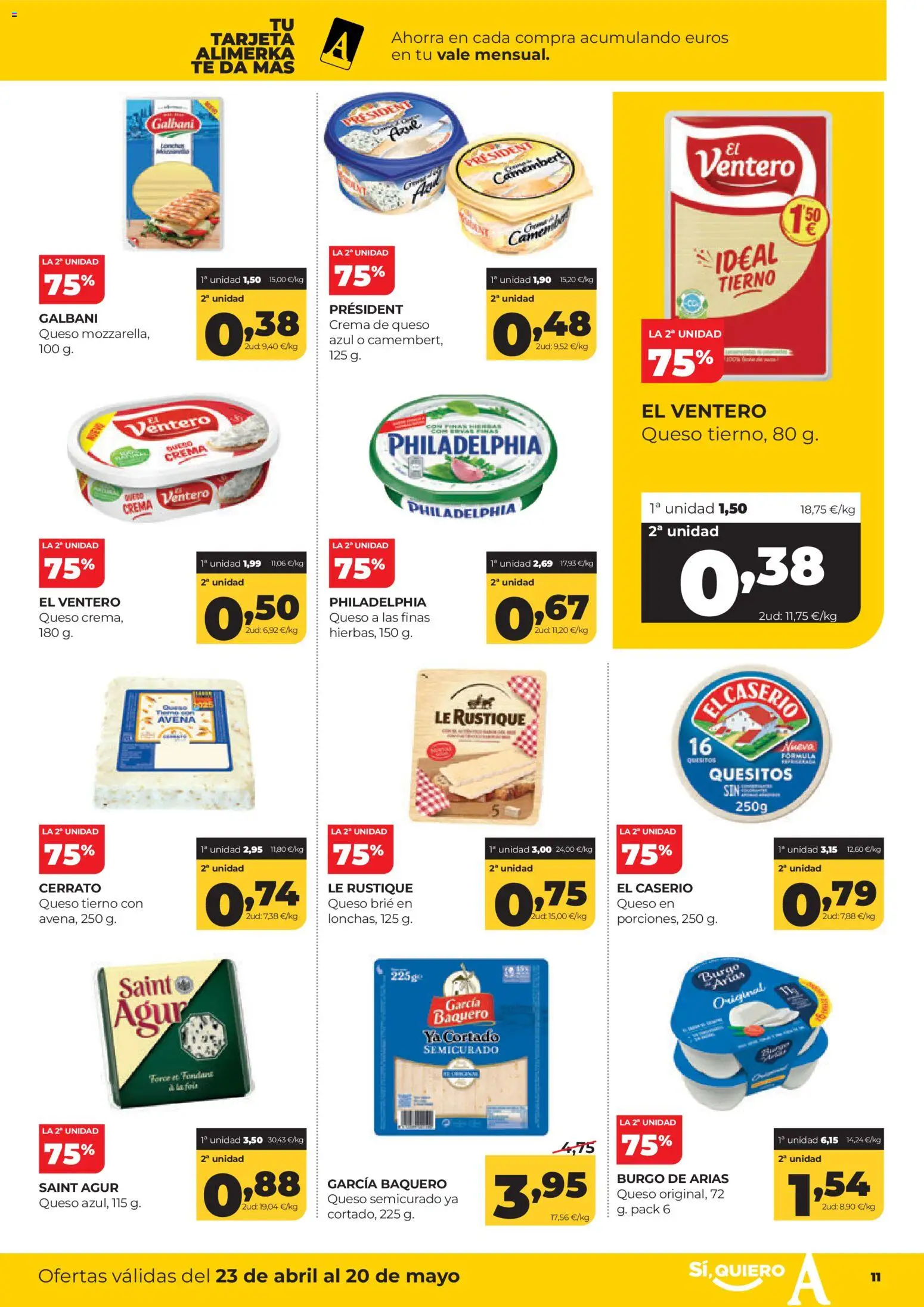 Alimerka folleto Castilla y León │ válido desde el 23.04.2026 | Página: 13 | Productos: Queso, Crema, Té