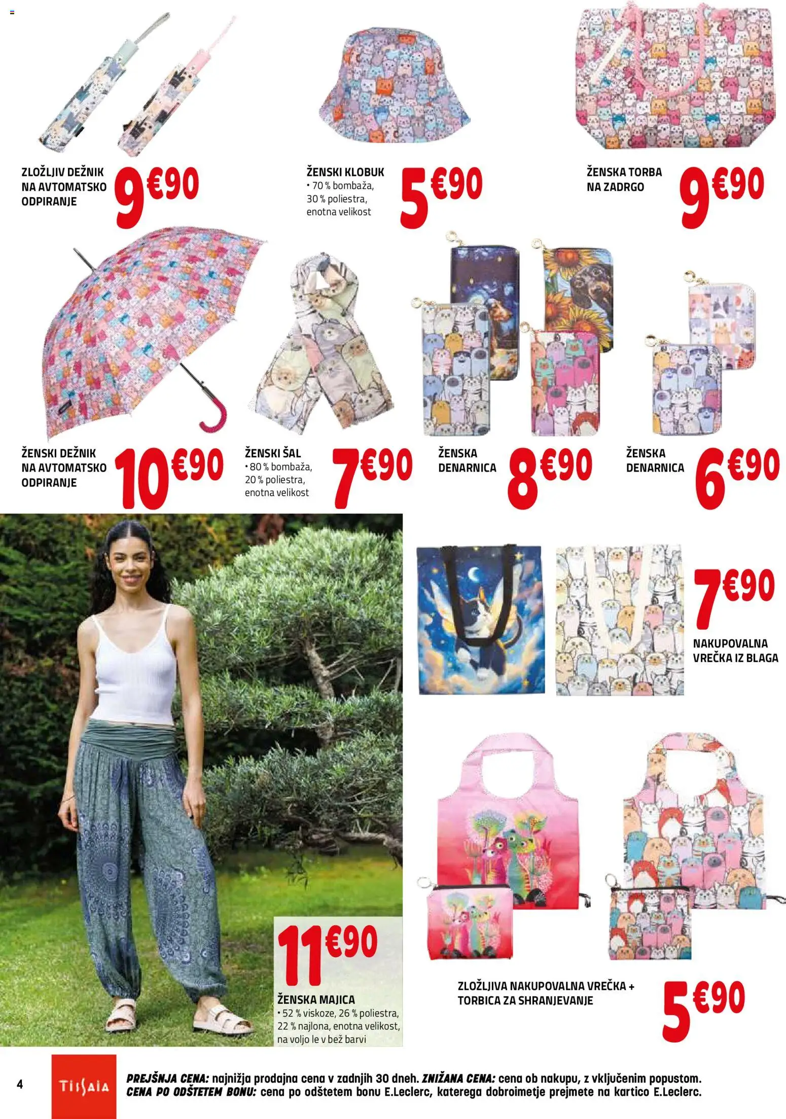 Novi E.leclerc katalog ponudbe – veljaven od 25.02.2026 | Stran: 4 | Izdelki: Torba, Torbica, Denarnica, Sal