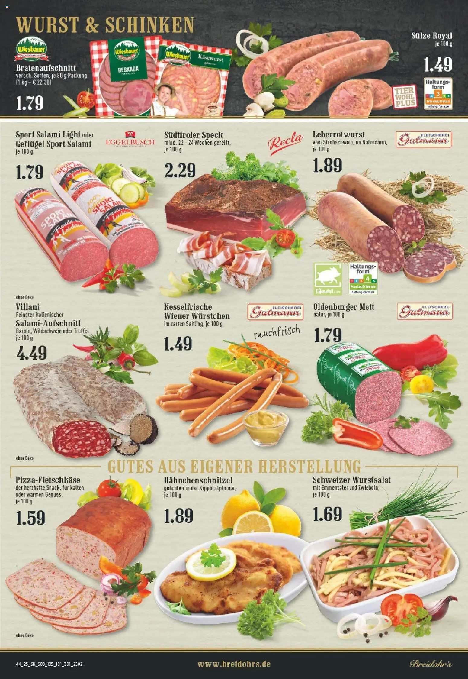 Edeka prospekt Rösrath	 – gültig ab 26.10.2025 | Seite: 3 | Produkte: Wiener wurstchen, Schnitzel, Wurst, Schinken