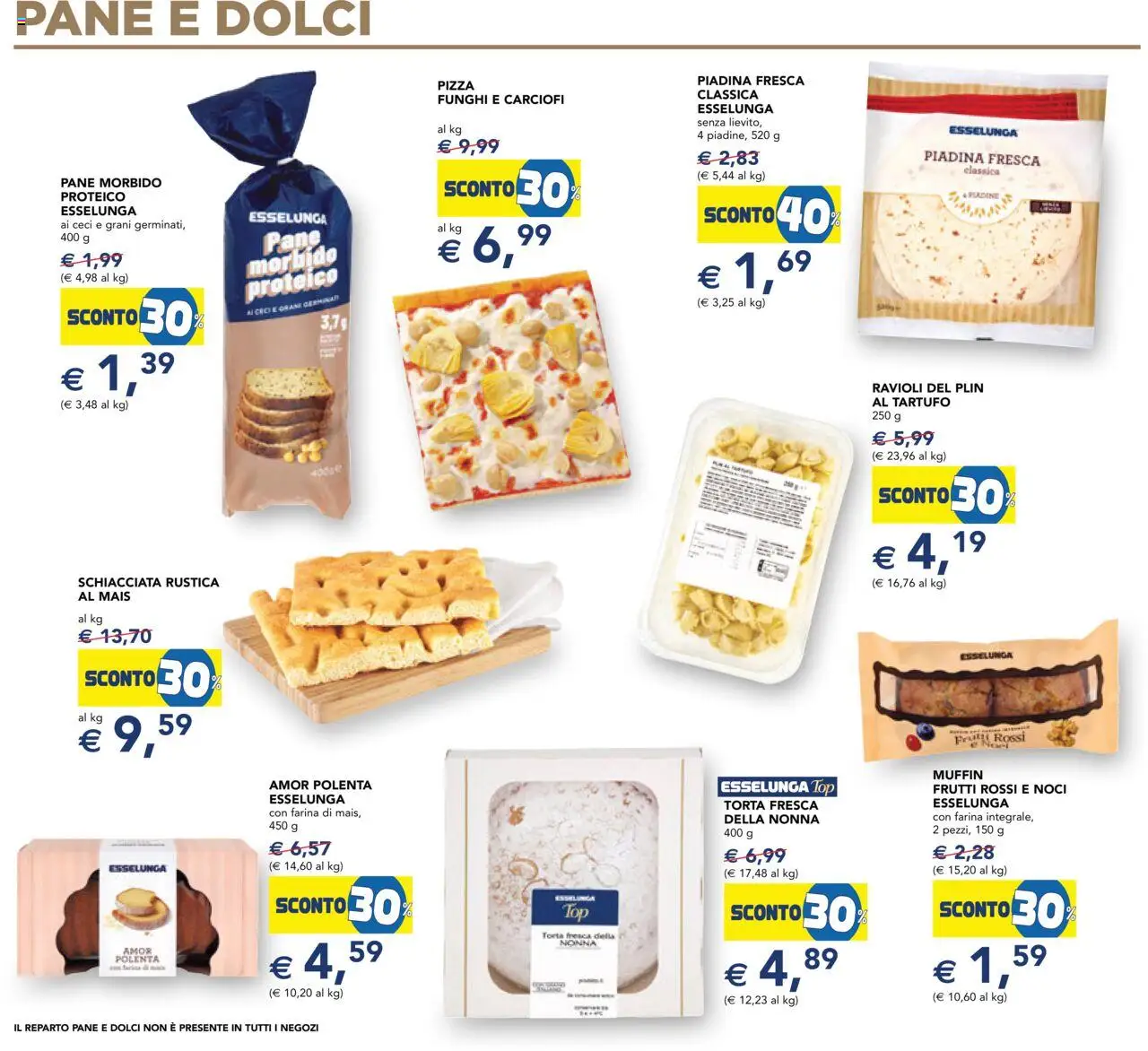 Volantino Esselunga S del 09.10.2025 | Pagina: 20 | Prodotti: Ceci, Top, Farina, Piadina