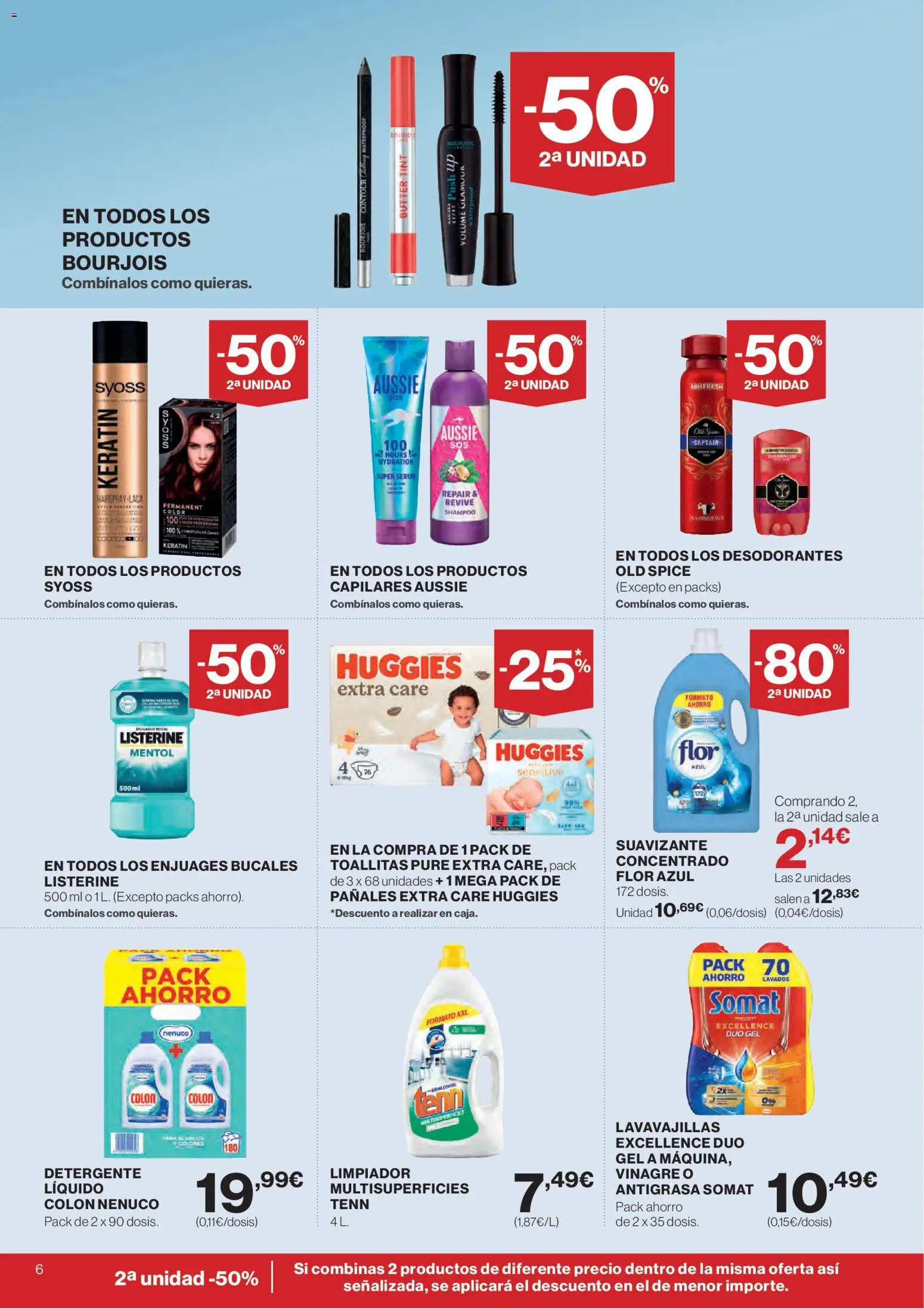 Hipercor catálogo │ válido desde el 12.02.2026 | Página: 6 | Productos: Detergente, Sérum, Lavavajillas, Δεξαμενή