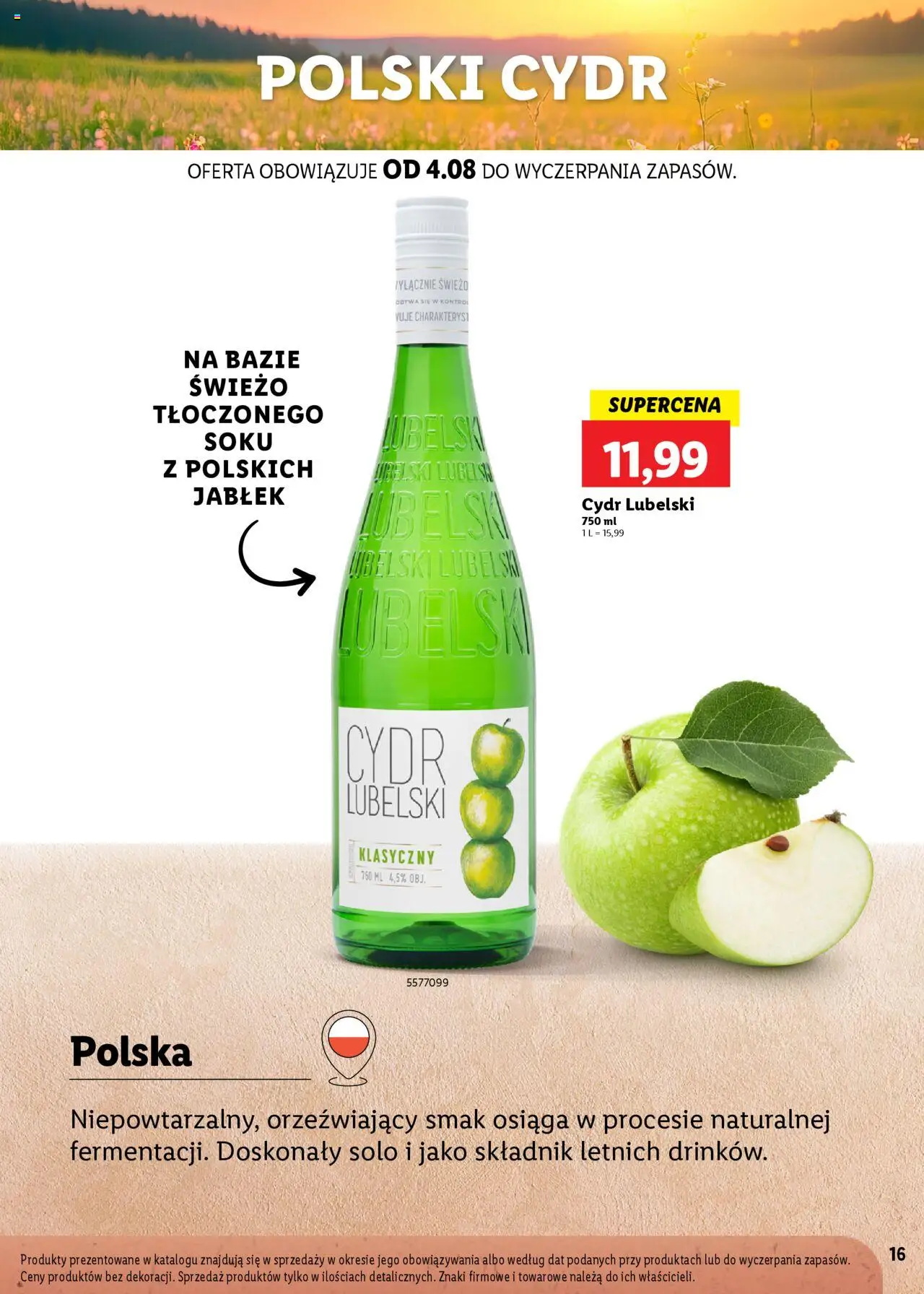 Lidl Katalog karta win od 04.08.2025 | Strona: 16 | Produkty: Cydr