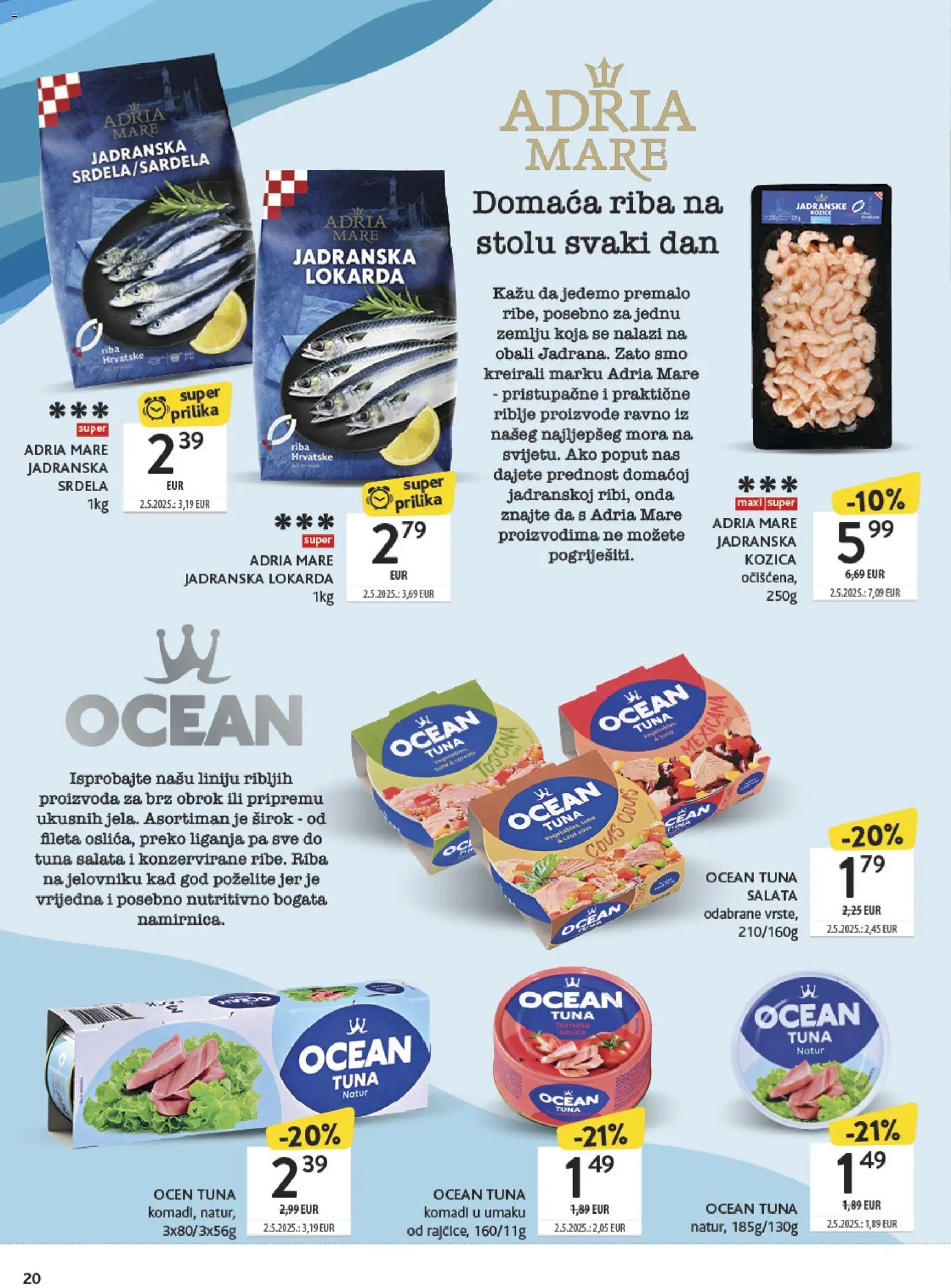 Konzum katalog | vrijedi od 19.01.2026 | Stranica: 20 | Proizvodi: Rajčice, Srdela, Salata, Tuna