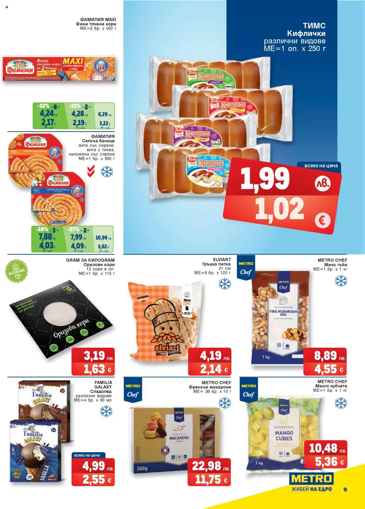 {H1} | Страница: 9 | Продукти: Макарони, Баница, Точени кори, Гъби