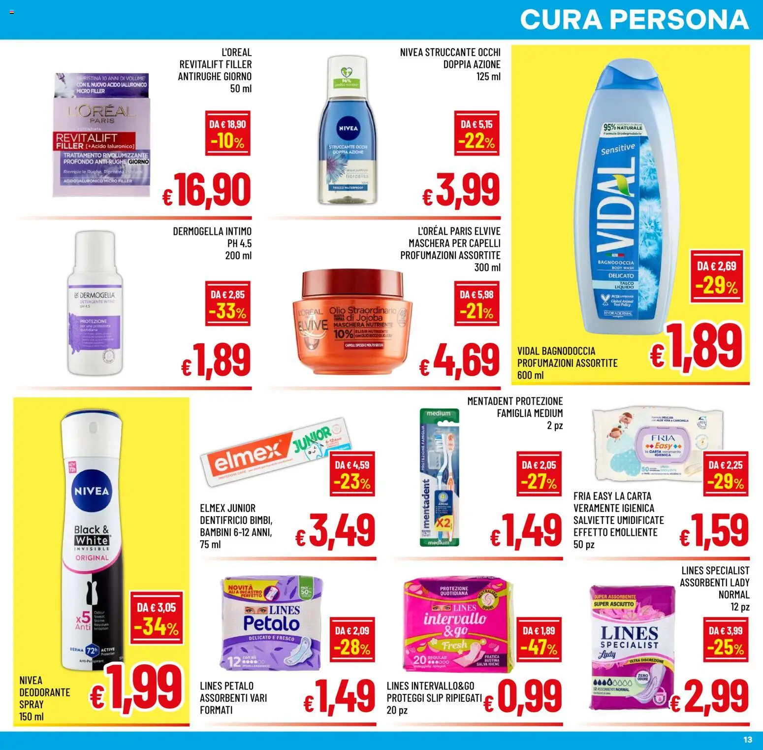 Volantino A&O del 10.11.2025 | Pagina: 13 | Prodotti: Maschera, Detergente intimo, Olio, Aloe vera