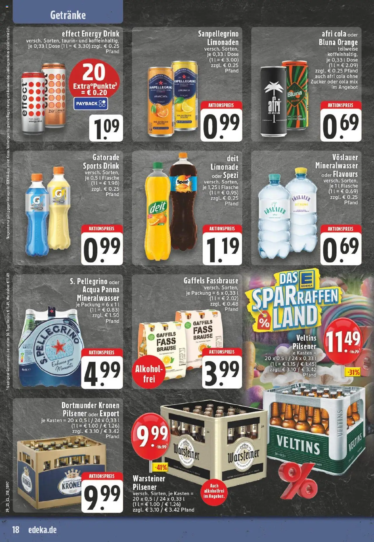 Edeka prospekt Dortmund - Wickede	 – gültig ab 21.09.2025 | Seite: 18 | Produkte: Limonade, Warsteiner, Fassbrause, Veltins