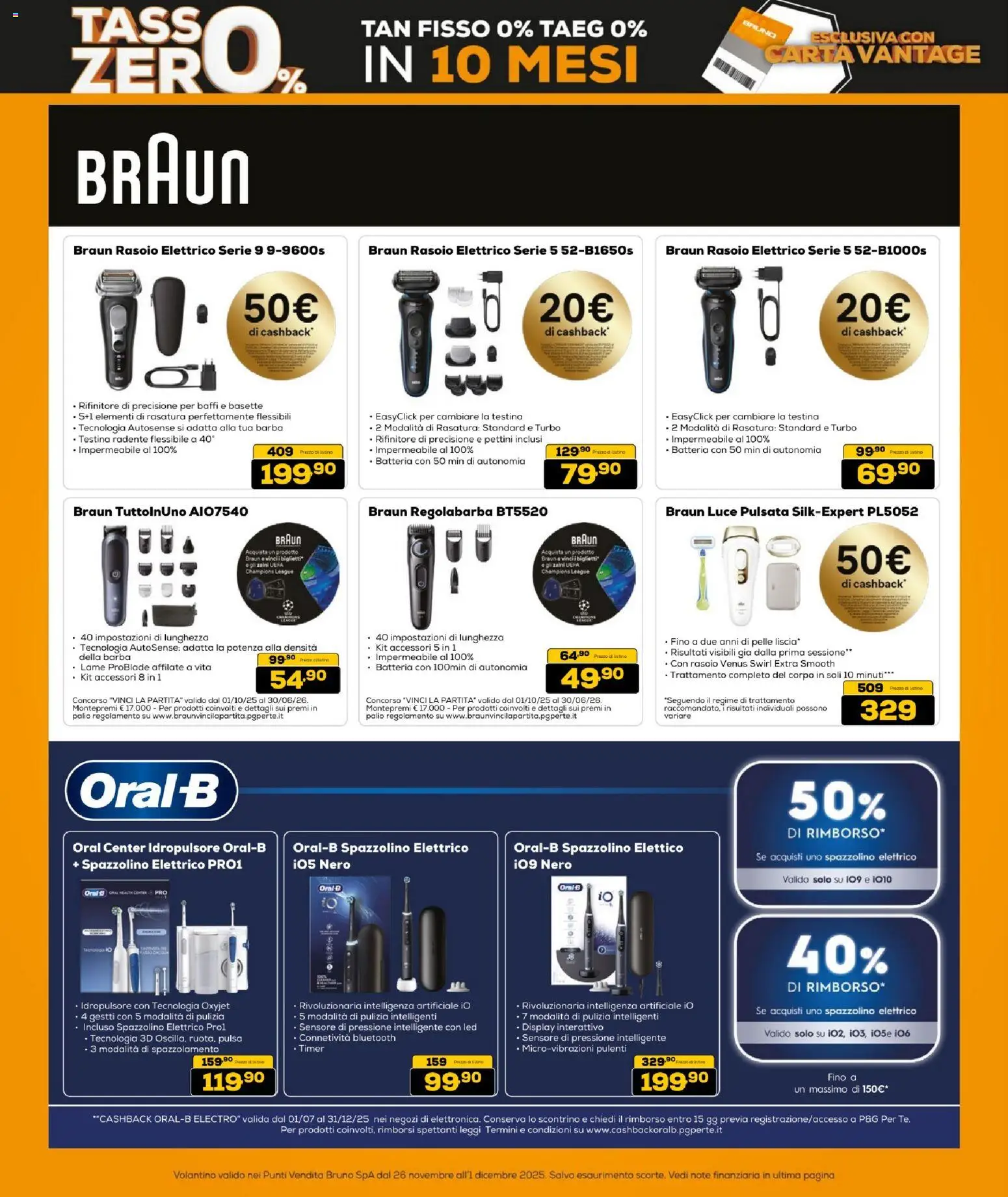Volantino BRUNO del 26.11.2025 | Pagina: 45 | Prodotti: Regolabarba, Spazzolino, Rasoio elettrico, Spazzolino elettrico