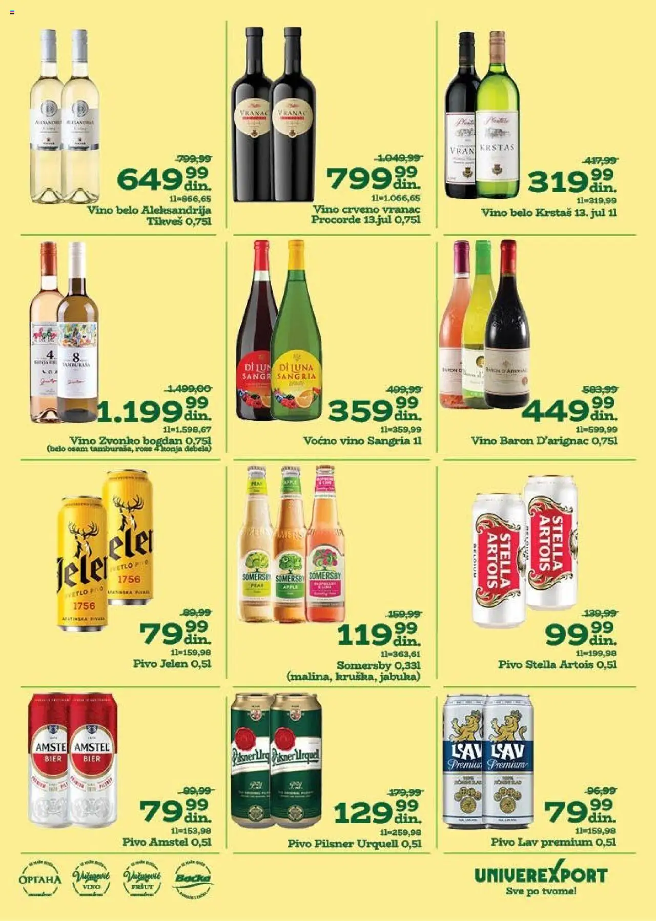 Univerexport katalog - važi od 13.10.2025 | Strana: 23 | Proizvode: Stella Artois, Vranac, Somersby, Vino