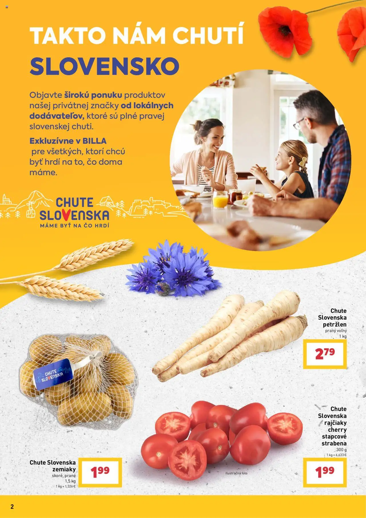 Billa chute Slovenska │ platný od 13.08.2025 | Strana: 2 | Produkty: Zemiaky, Petržlen