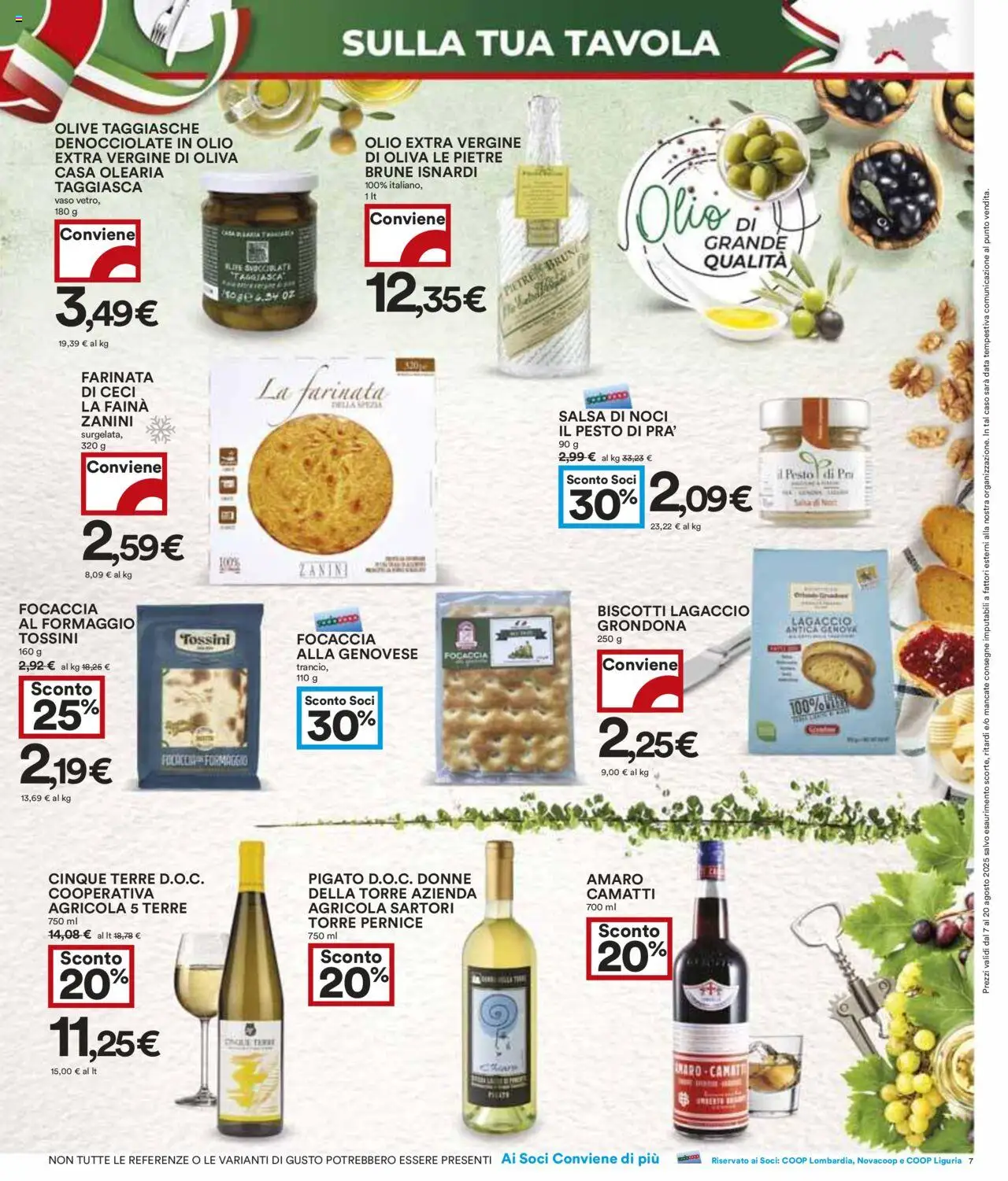 Volantino COOP del 07.08.2025 | Pagina: 7 | Prodotti: Biscotti, Ceci, Noci, Pesto